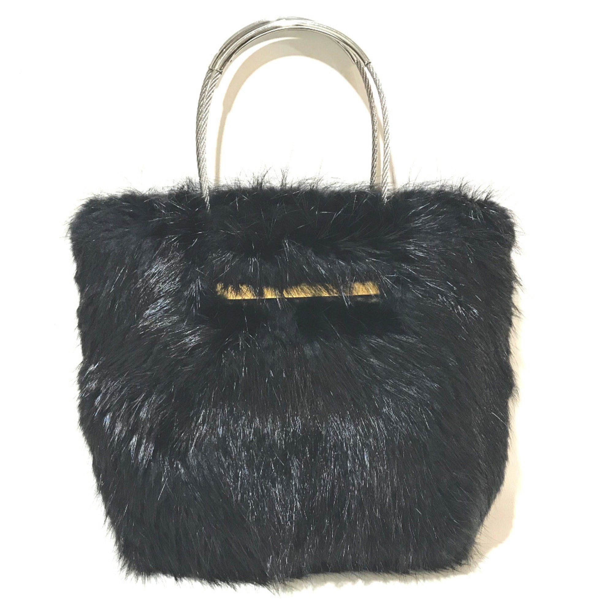 Balenciaga Balenciaga cable bag fur tote Hand Bag Black Size ONE SIZE - 2 Thumbnail