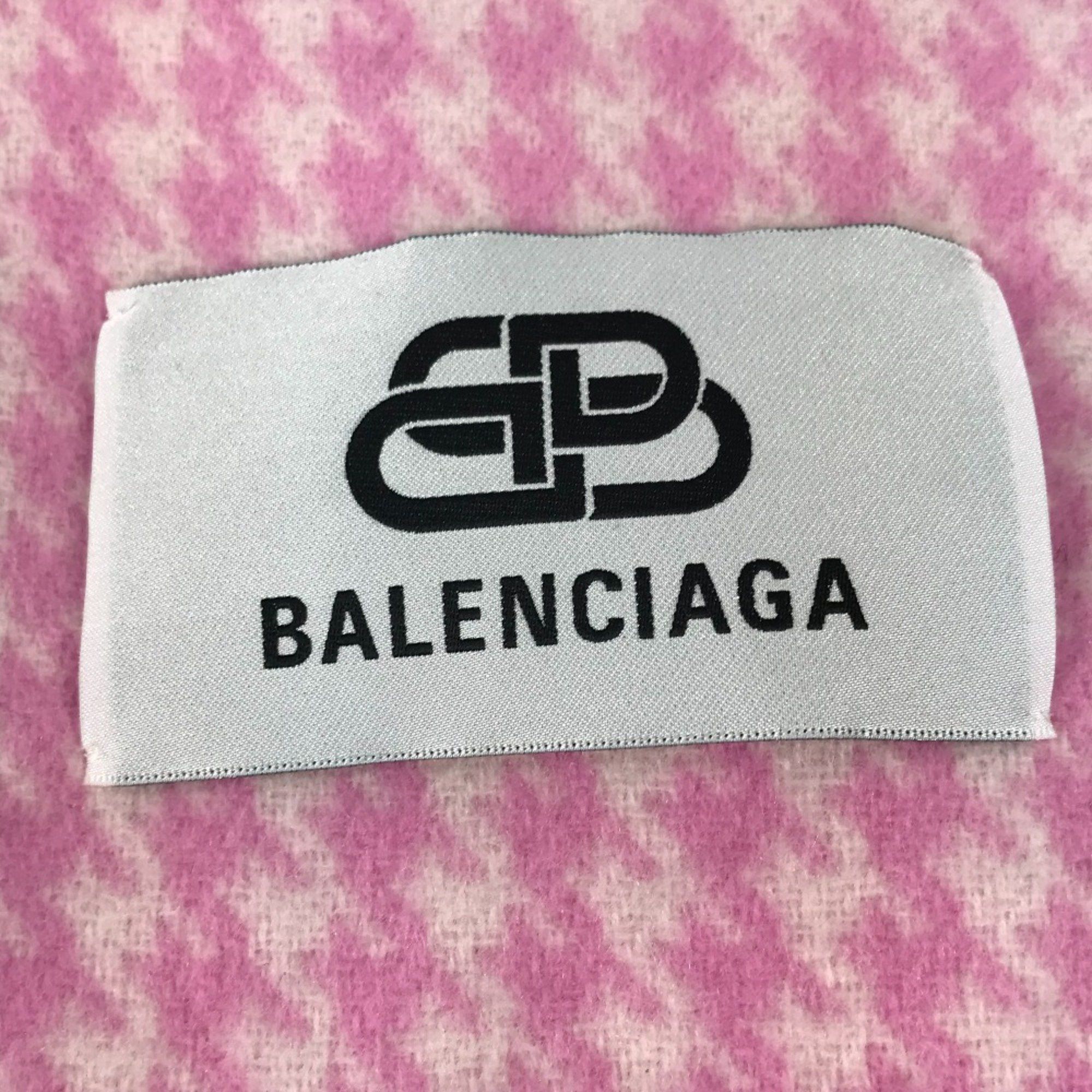 Balenciaga Balenciaga fringe Scarf pink White Size ONE SIZE - 7 Thumbnail