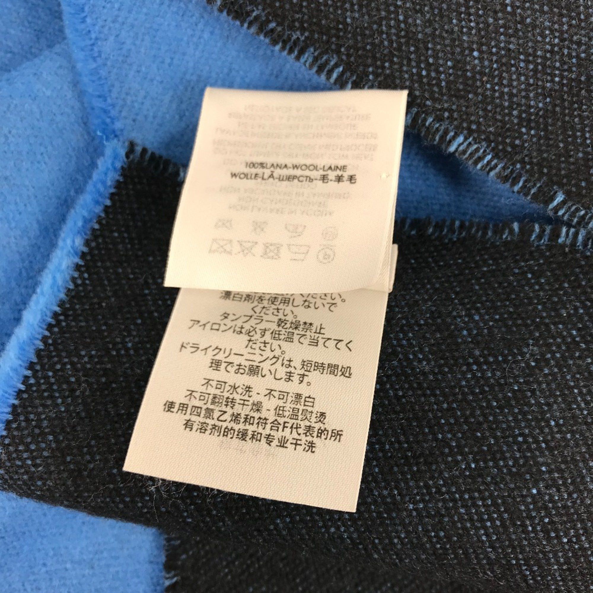 Balenciaga Balenciaga Bicolor Scarf blue Black Size ONE SIZE - 8 Thumbnail