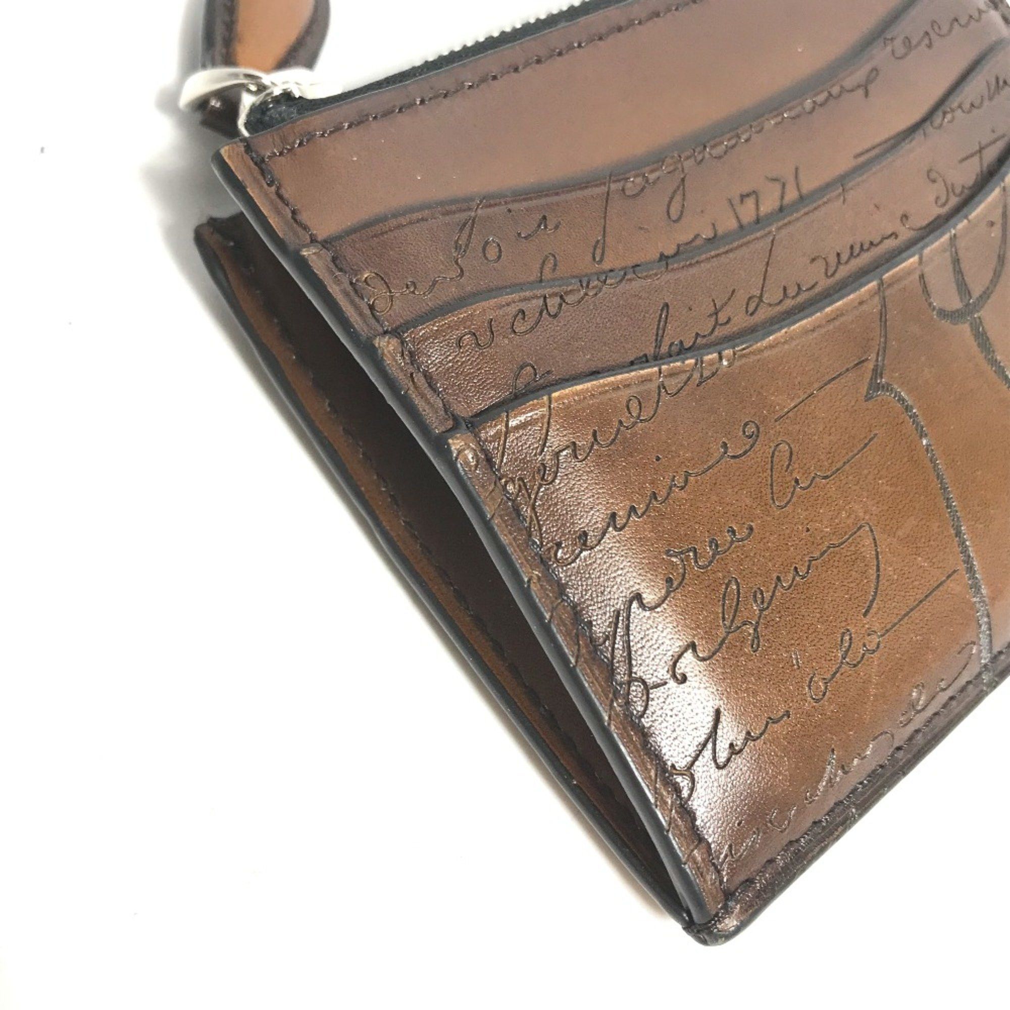 Berluti Berlutti Compact Wallet Wallet Coin Compartment L-shaped fastener coin purse Brown Size ONE SIZE - 3 Thumbnail