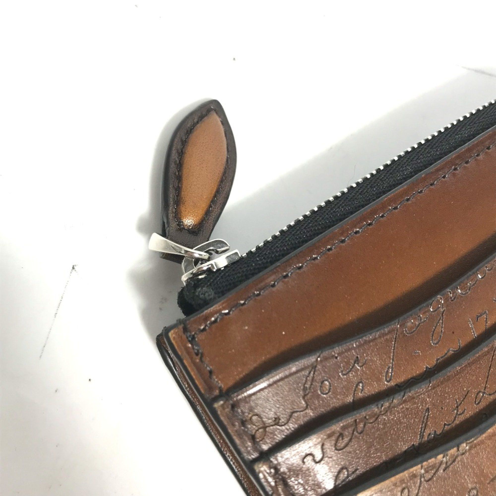 Berluti Berlutti Compact Wallet Wallet Coin Compartment L-shaped fastener coin purse Brown Size ONE SIZE - 4 Thumbnail