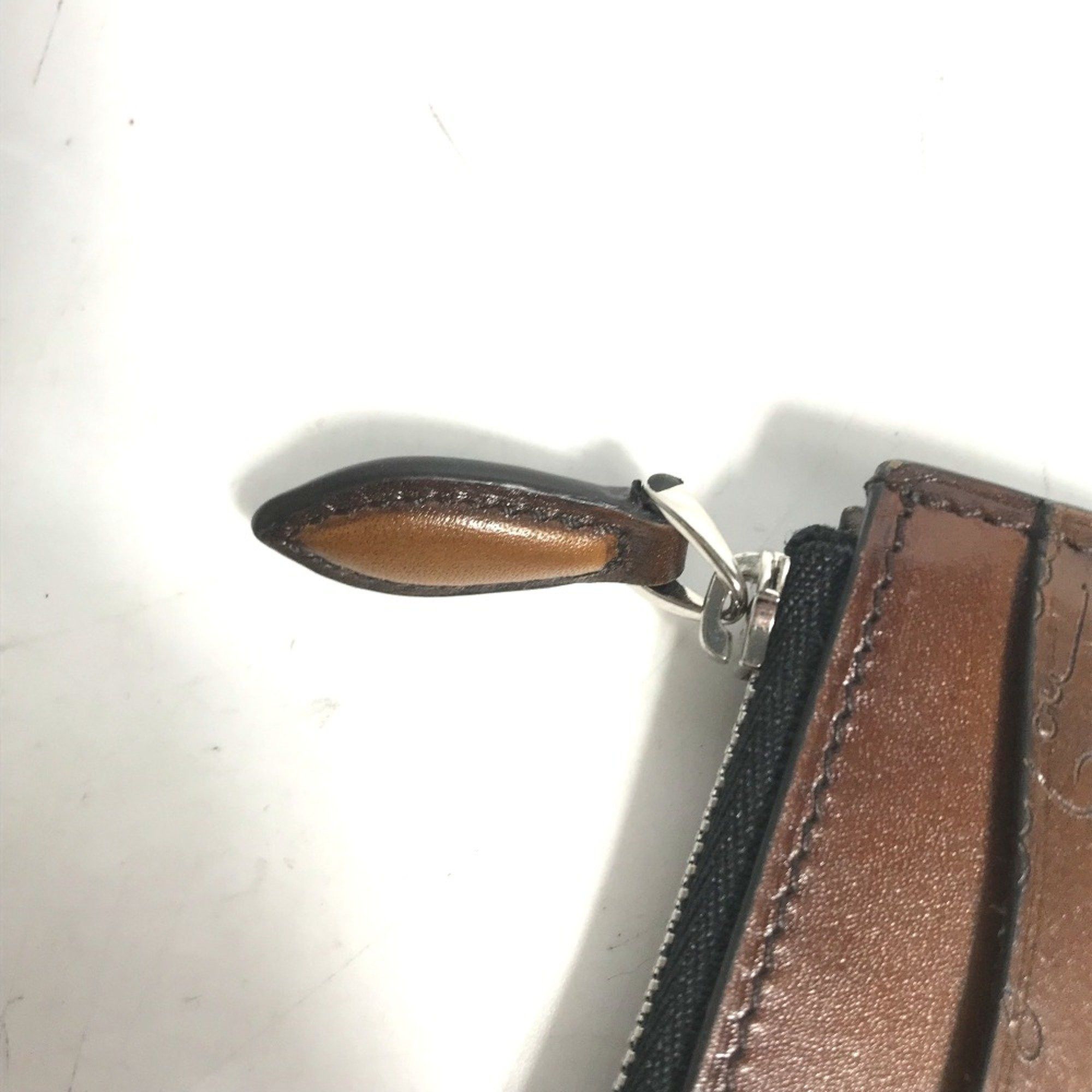 Berluti Berlutti Compact Wallet Wallet Coin Compartment L-shaped fastener coin purse Brown Size ONE SIZE - 6 Thumbnail