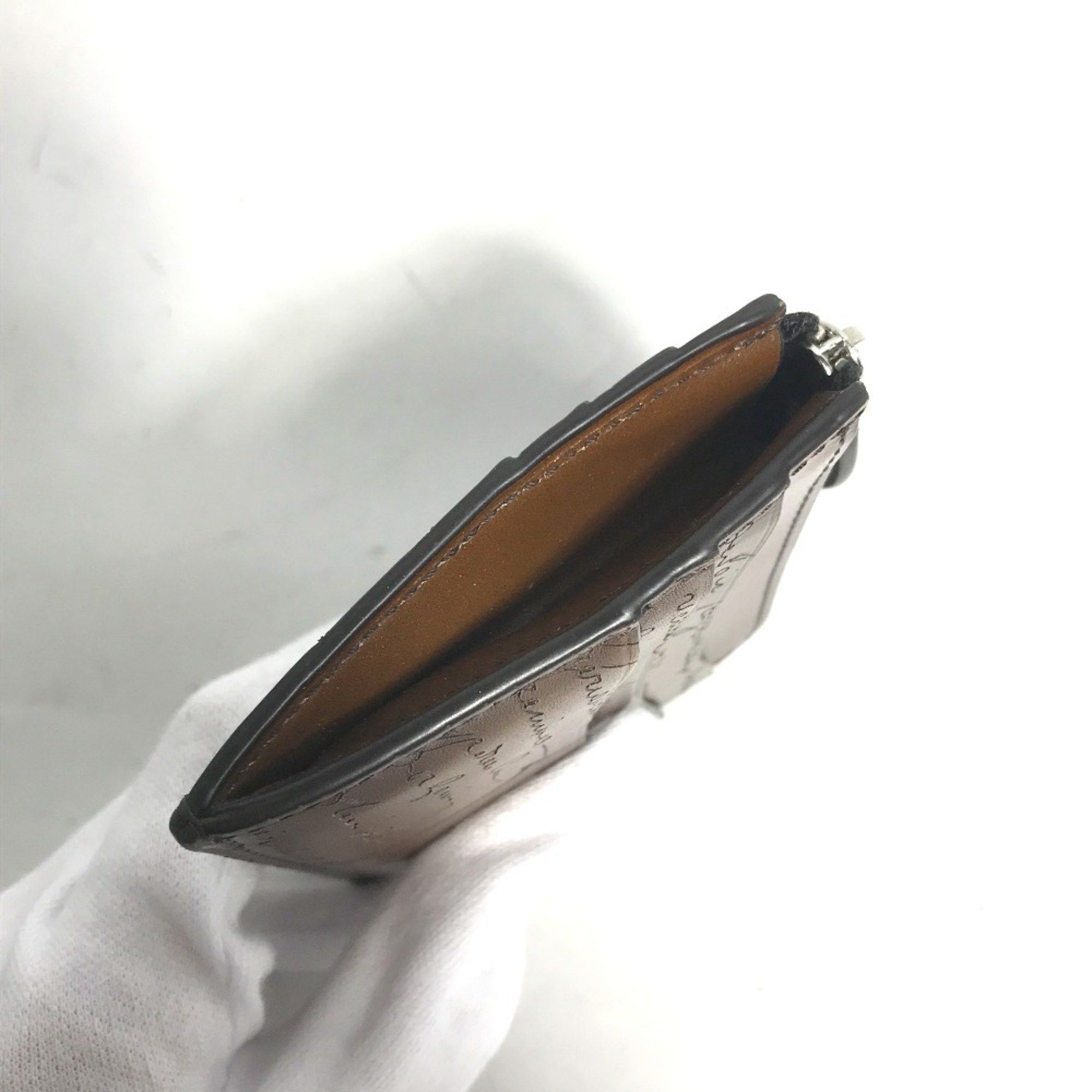 Berluti Berlutti Compact Wallet Wallet Coin Compartment L-shaped fastener coin purse Brown Size ONE SIZE - 7 Thumbnail