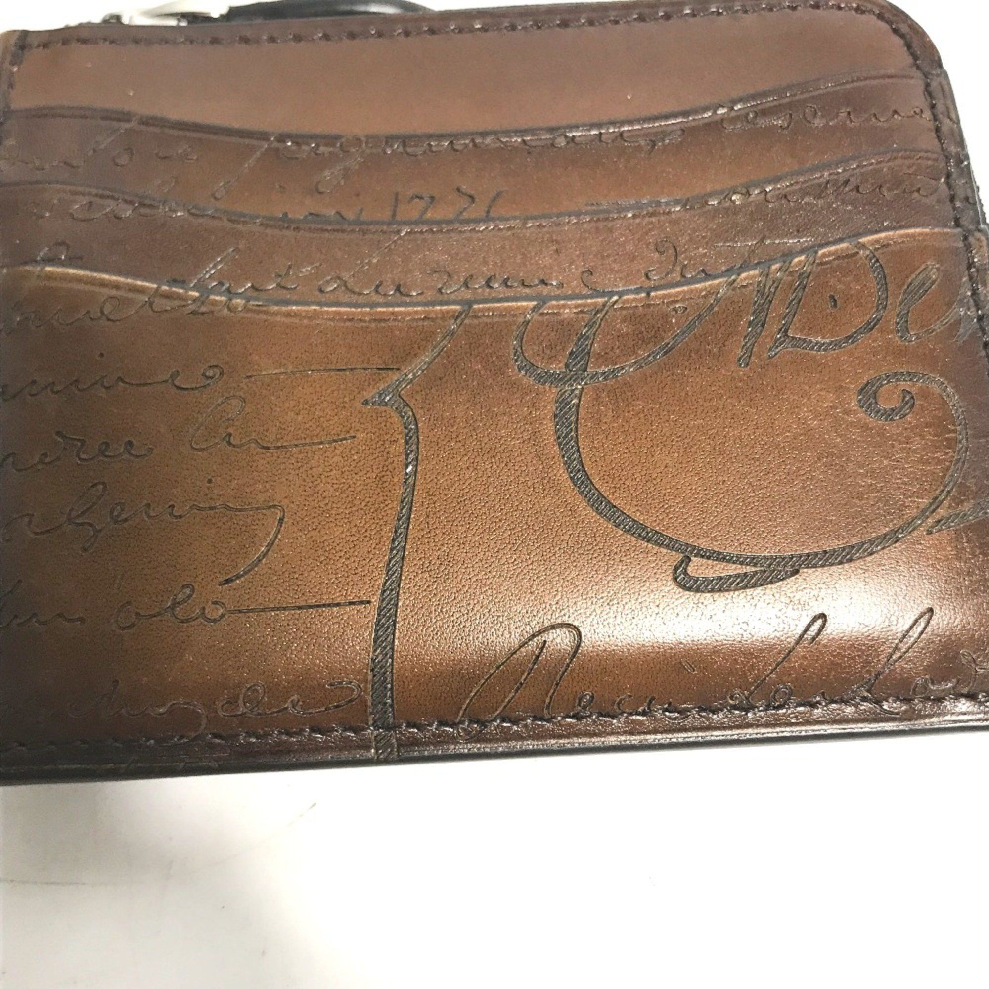 Berluti Berlutti Compact Wallet Wallet Coin Compartment L-shaped fastener coin purse Brown Size ONE SIZE - 2 Thumbnail