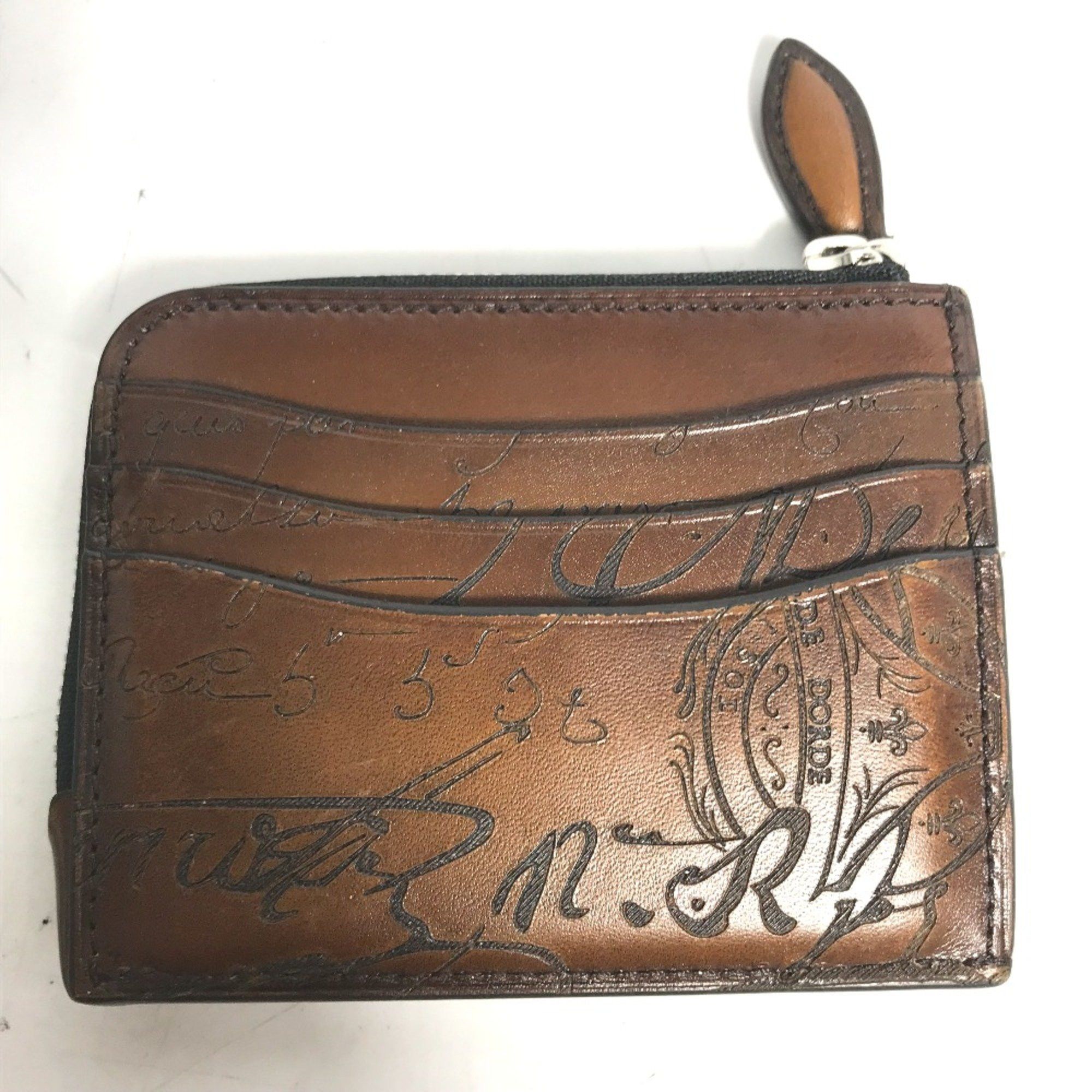 Berluti Berlutti Compact Wallet Wallet Coin Compartment L-shaped fastener coin purse Brown Size ONE SIZE - 5 Thumbnail
