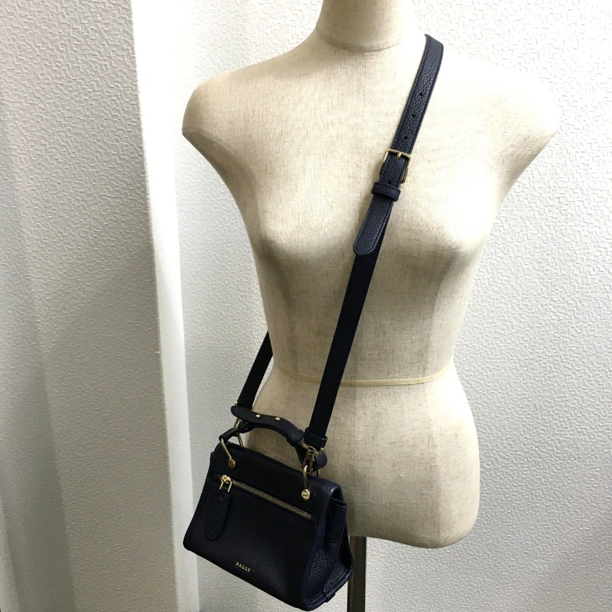 Bally Barry logo Bag 2WAY Shoulder Bag Navy Size ONE SIZE - 13 Thumbnail