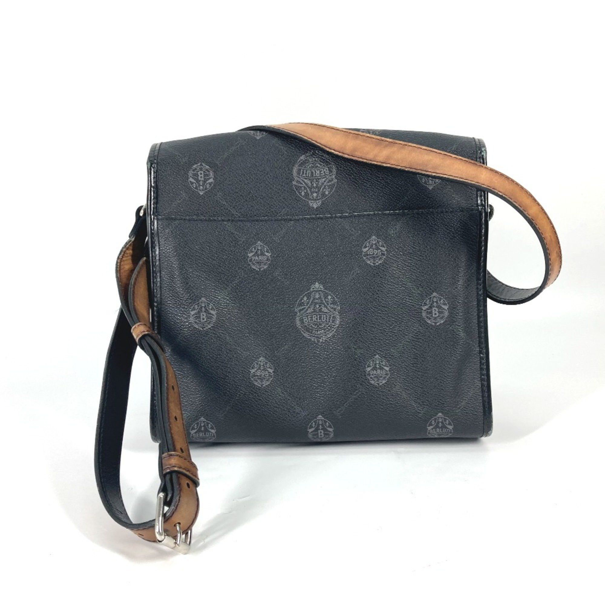 Berluti Berlutti Crossbody flap Messenger Shoulder Bag BlackBased Gray Based Size ONE SIZE - 3 Thumbnail