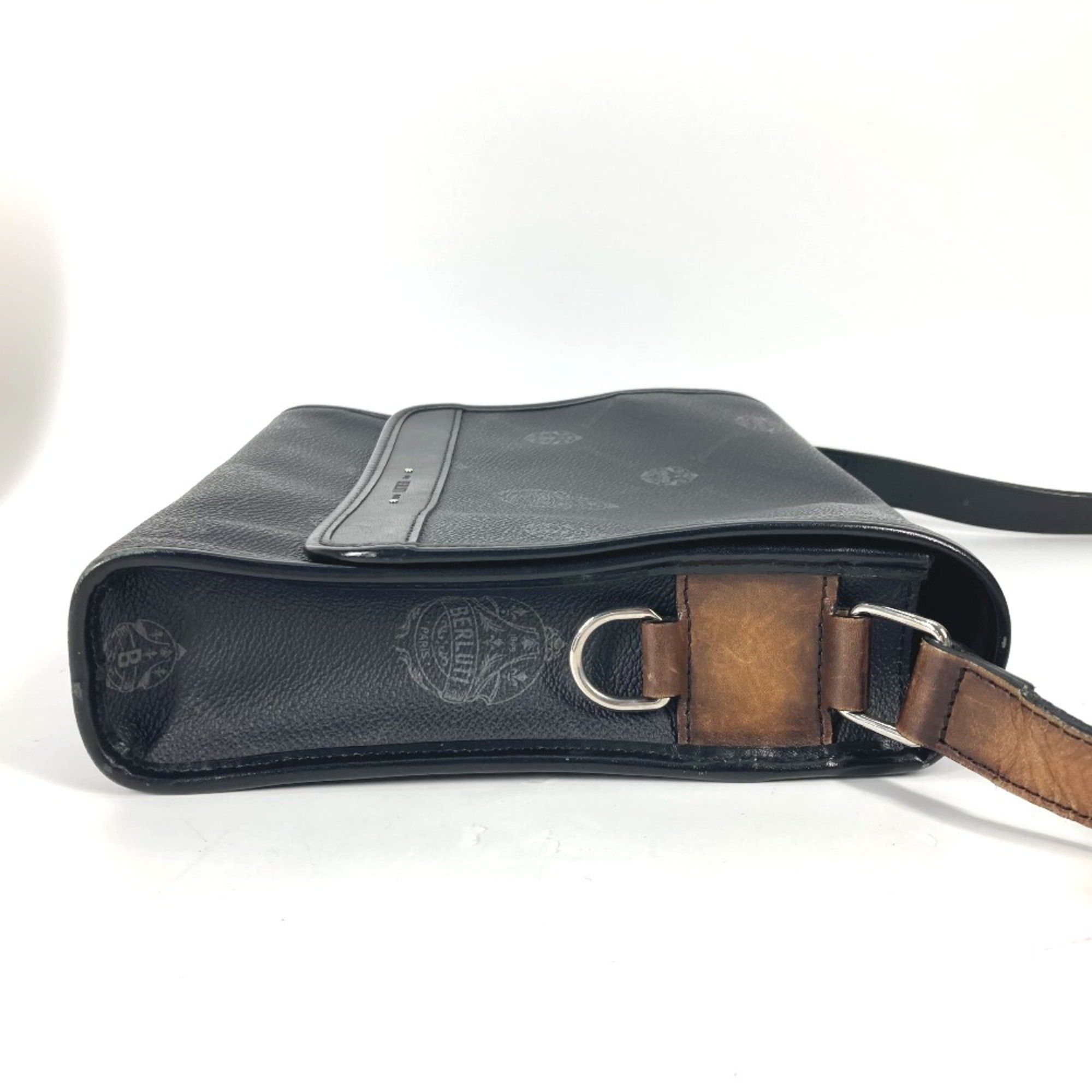 Berluti Berlutti Crossbody flap Messenger Shoulder Bag BlackBased Gray Based Size ONE SIZE - 9 Thumbnail