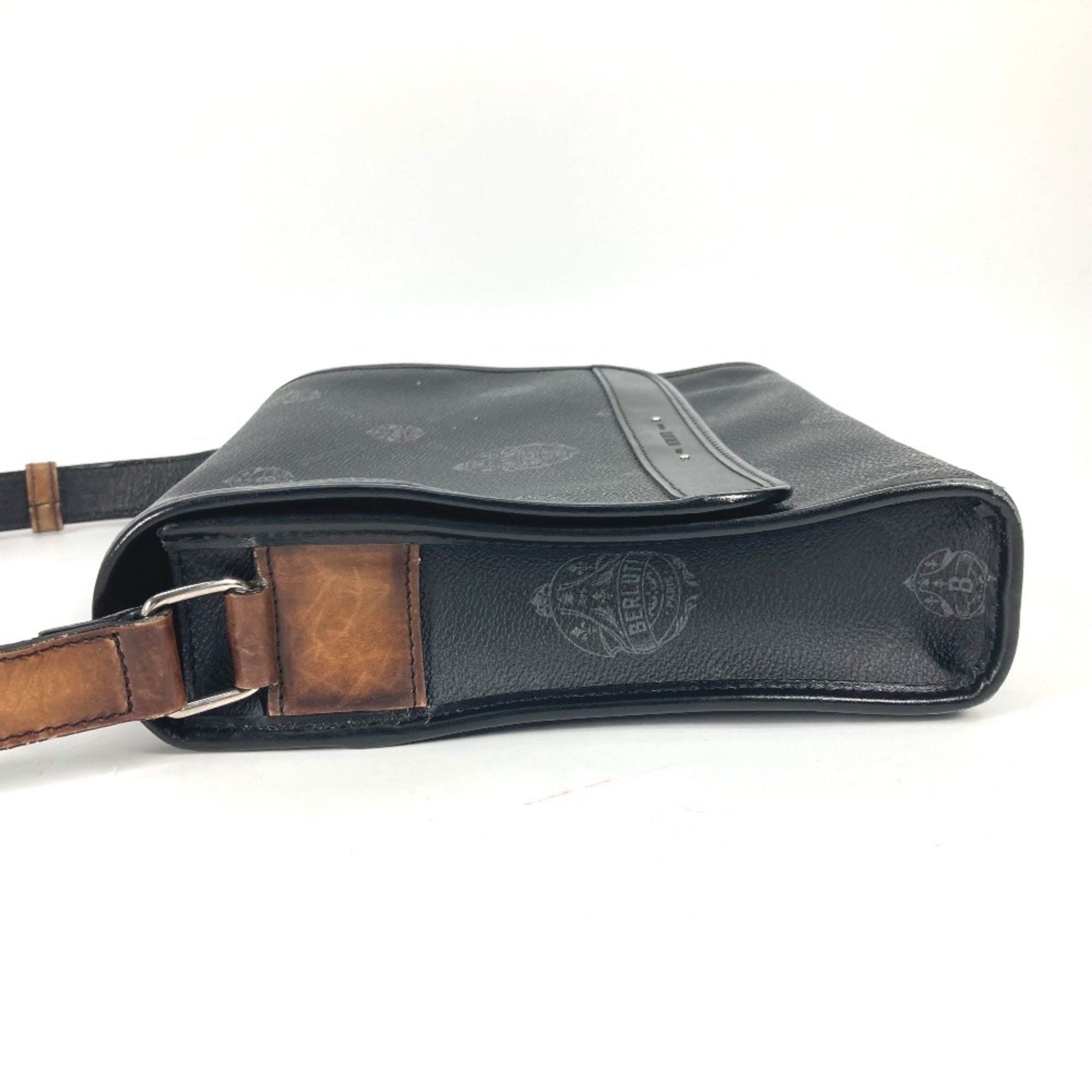Berluti Berlutti Crossbody flap Messenger Shoulder Bag BlackBased Gray Based Size ONE SIZE - 8 Thumbnail