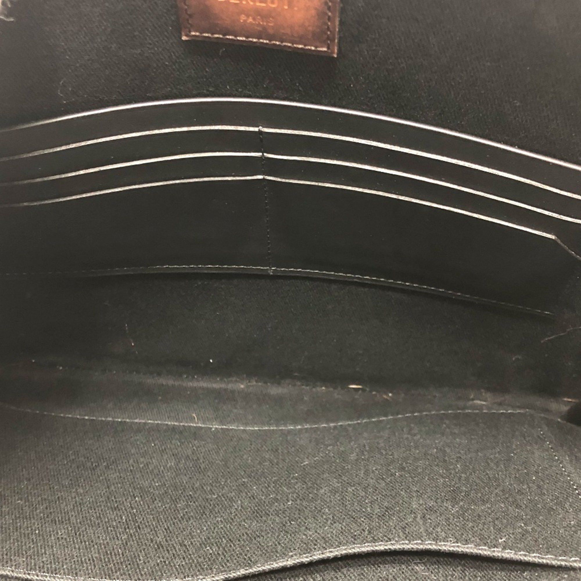 Berluti Berlutti E1129 Signature bag logo Clutch bag Black Size ONE SIZE - 12 Thumbnail