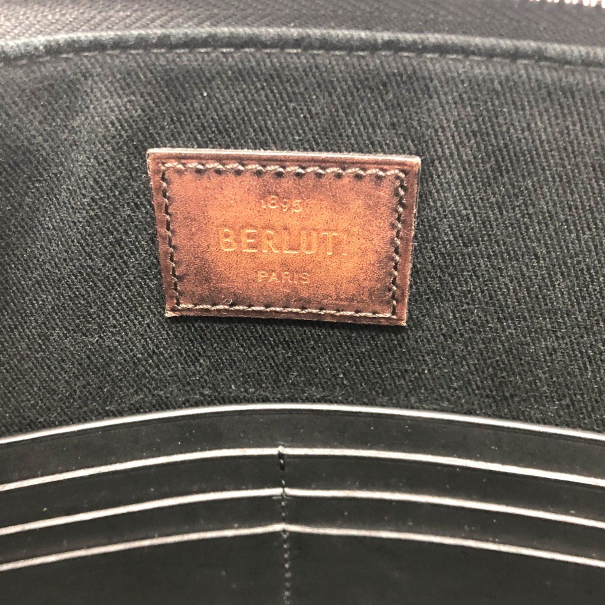 Berluti Berlutti E1129 Signature bag logo Clutch bag Black Size ONE SIZE - 13 Thumbnail