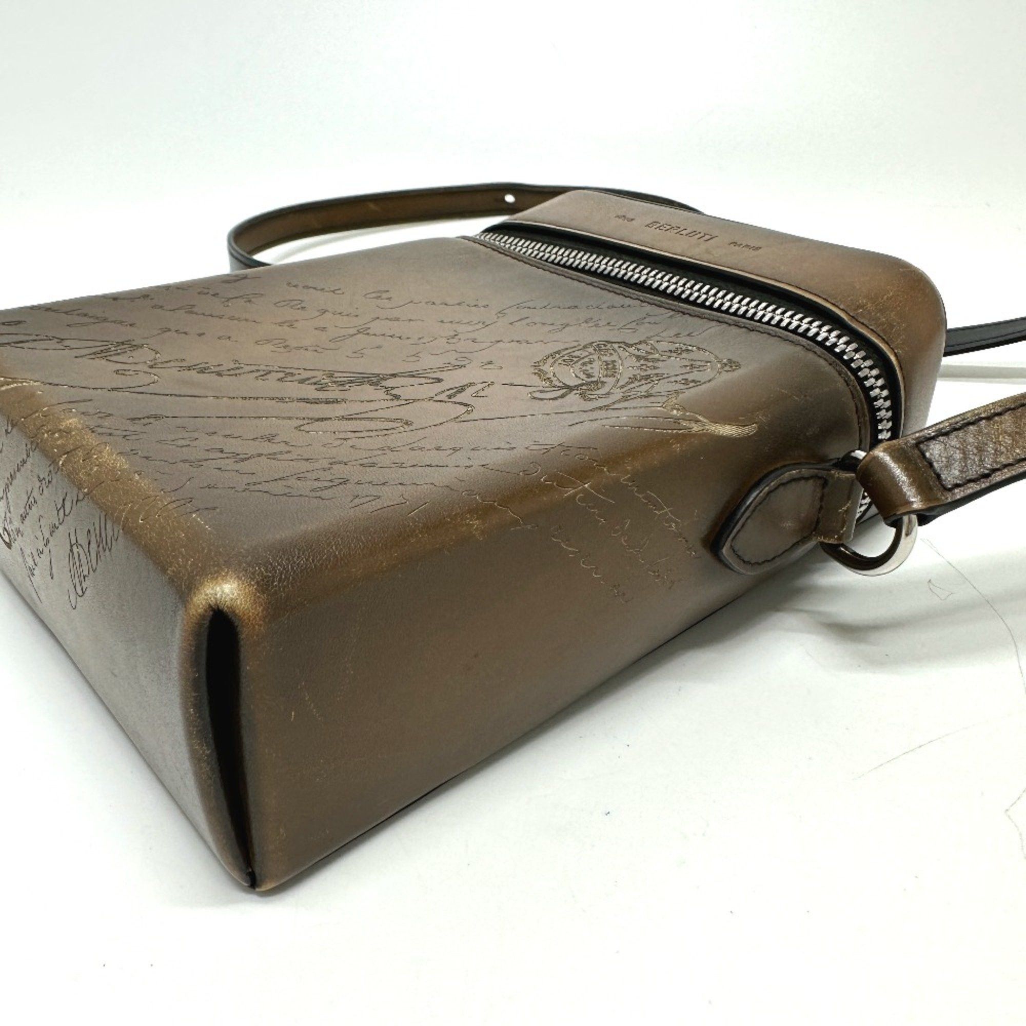Berluti Berlutti Calligraphy Shoulder Bag Brown Size ONE SIZE - 4 Thumbnail