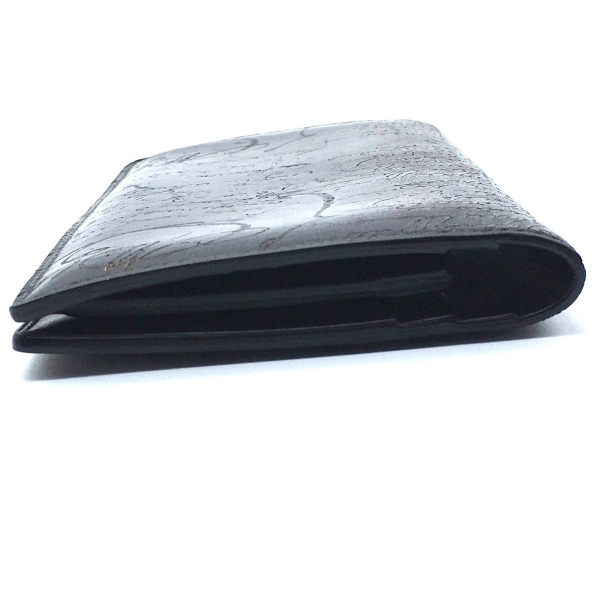Berluti Berlutti calligraphy Long Wallet Leather accessory Long wallet Folded wallet purple Dark Purple Based x Black Size ONE SIZE - 5 Thumbnail