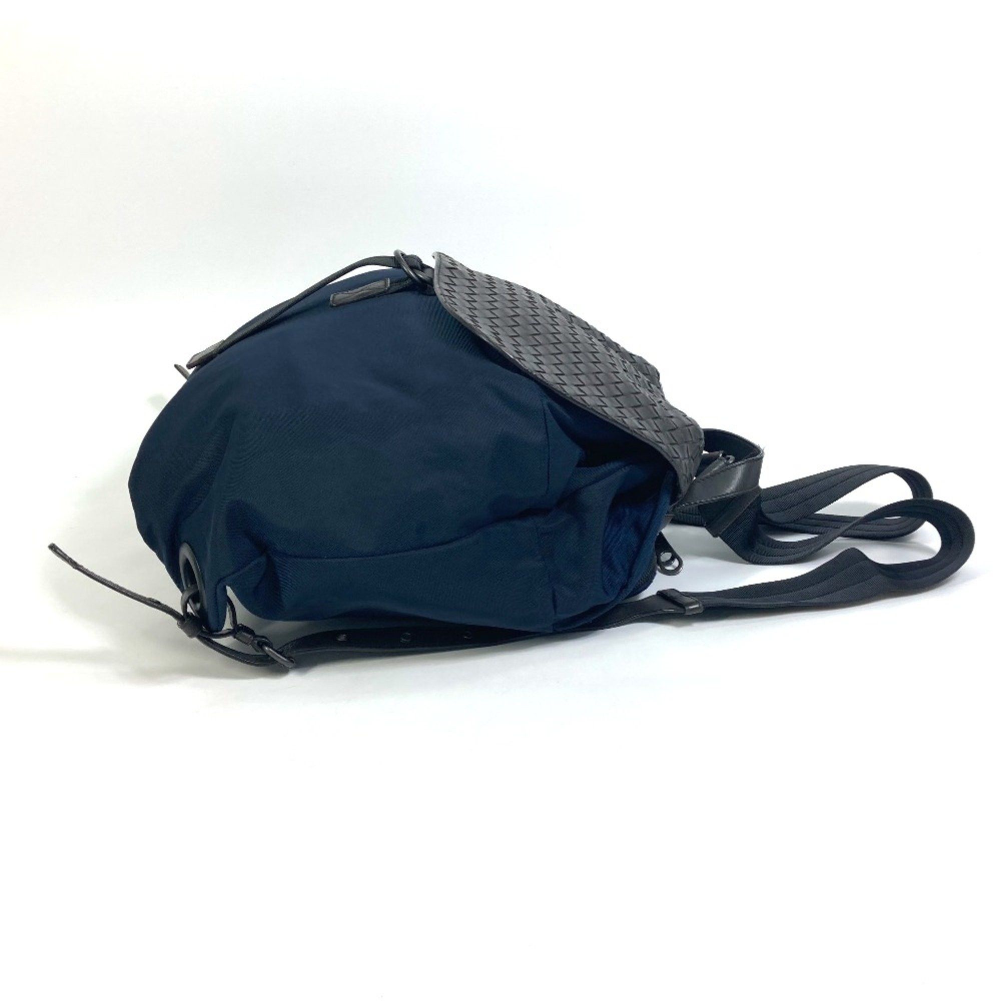 Bottega Veneta BOTTEGA VENETA 409595 Intrecciato Backpack Backpack Navy x Brown Size ONE SIZE - 3 Thumbnail
