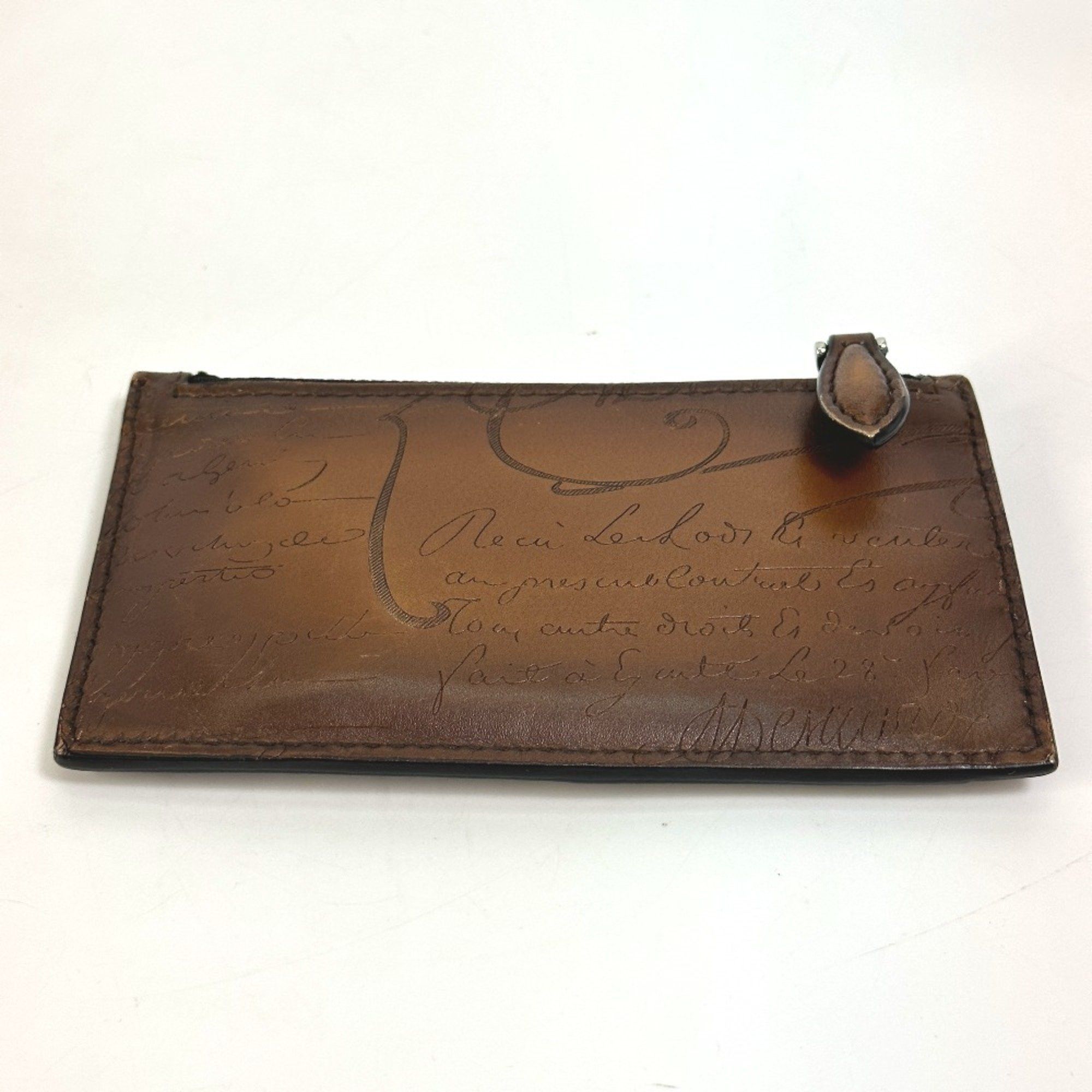Berluti Berlutti Cali Graffiti With key ring Card Case Brown Size ONE SIZE - 3 Thumbnail