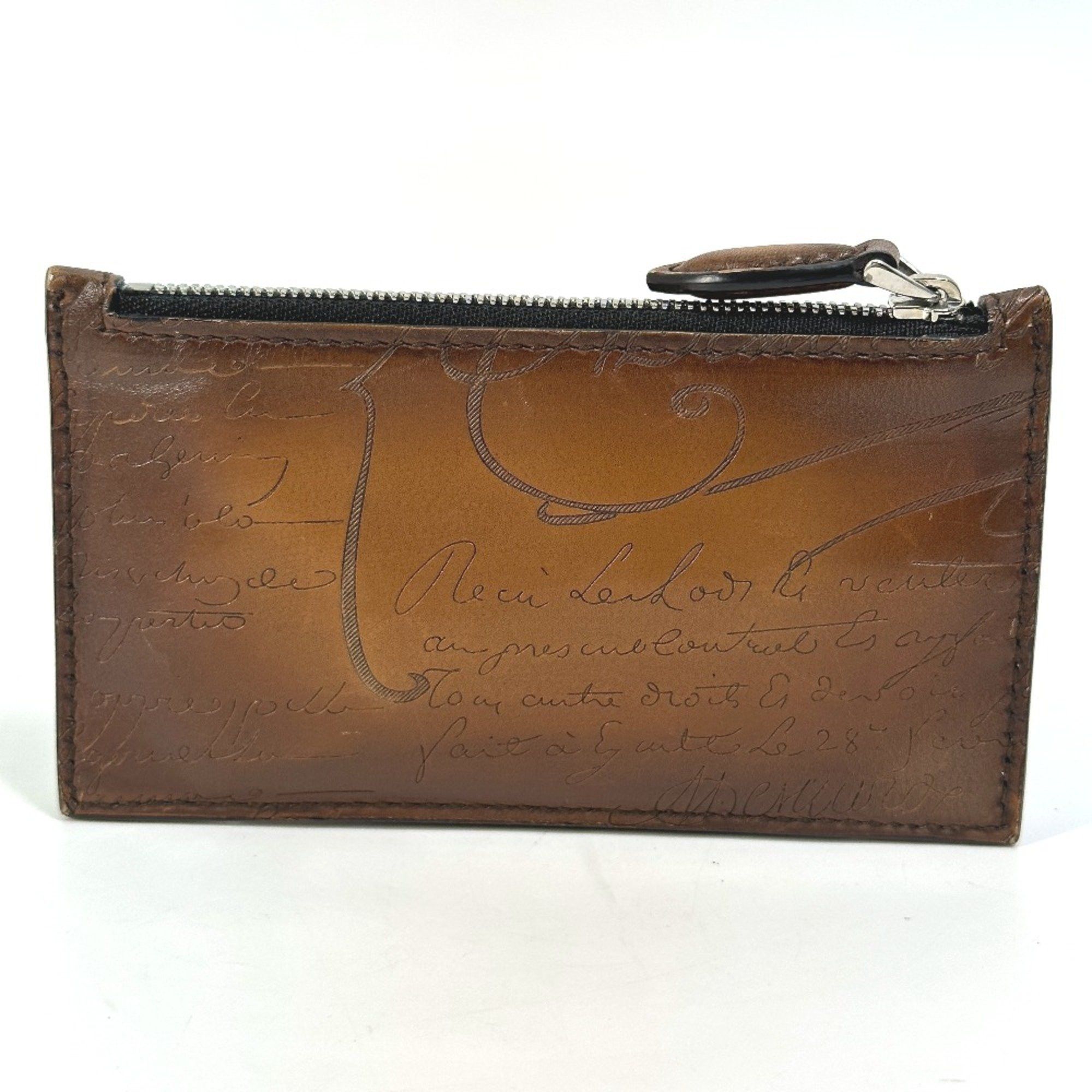 Berluti Berlutti Cali Graffiti With key ring Card Case Brown Size ONE SIZE - 2 Thumbnail