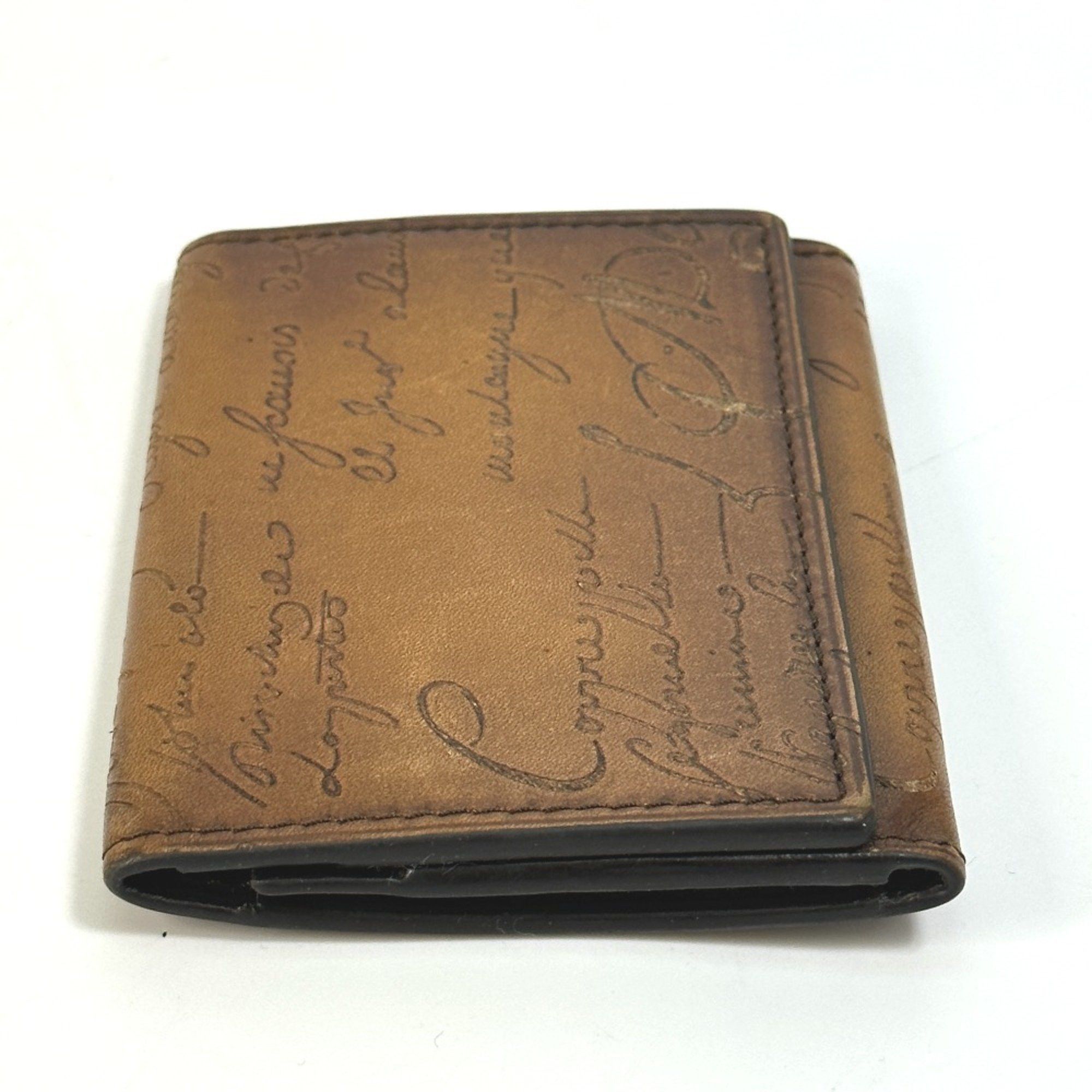 Berluti Berlutti Cali Graffiti name card holder Card Case Brown Size ONE SIZE - 4 Thumbnail