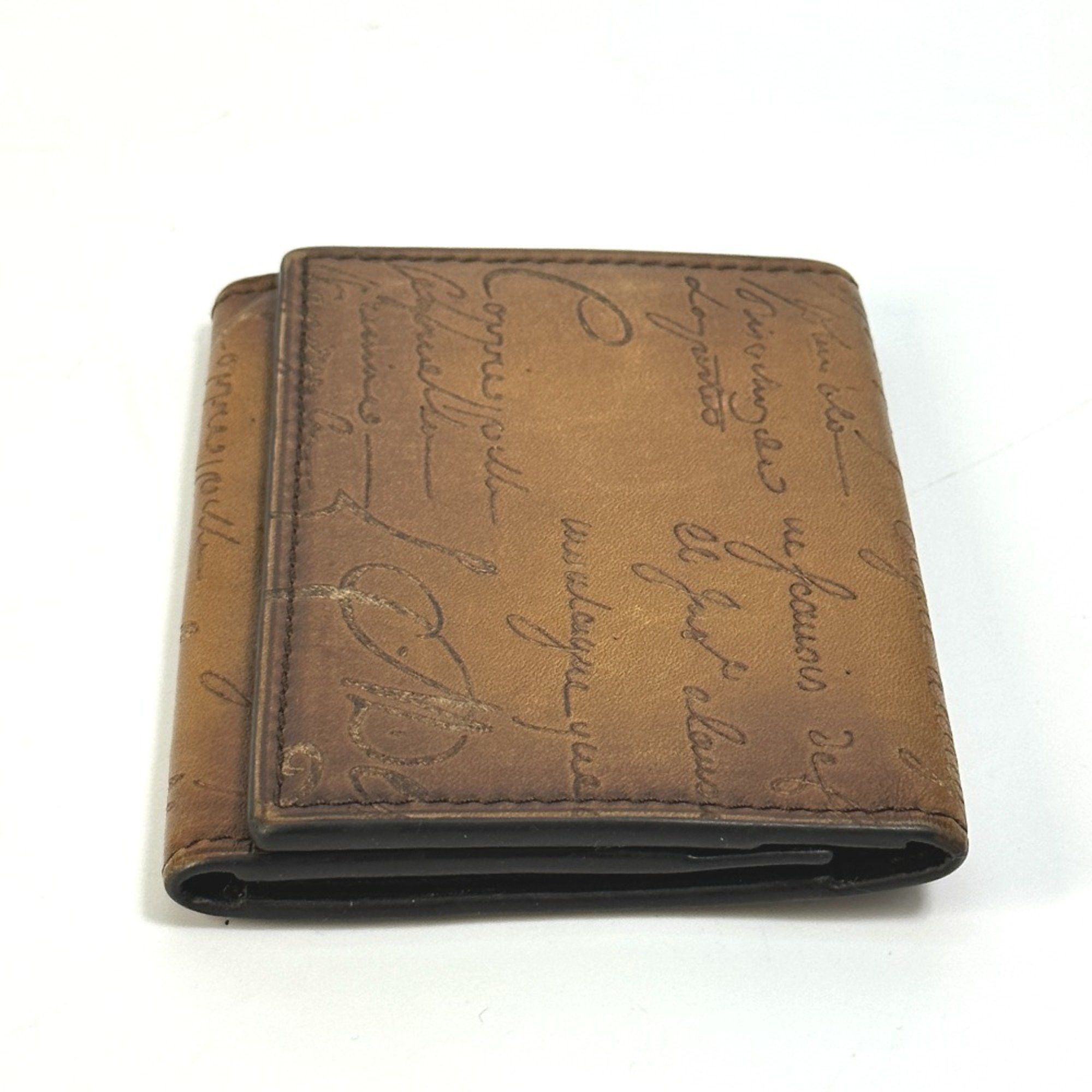 Berluti Berlutti Cali Graffiti name card holder Card Case Brown Size ONE SIZE - 5 Thumbnail