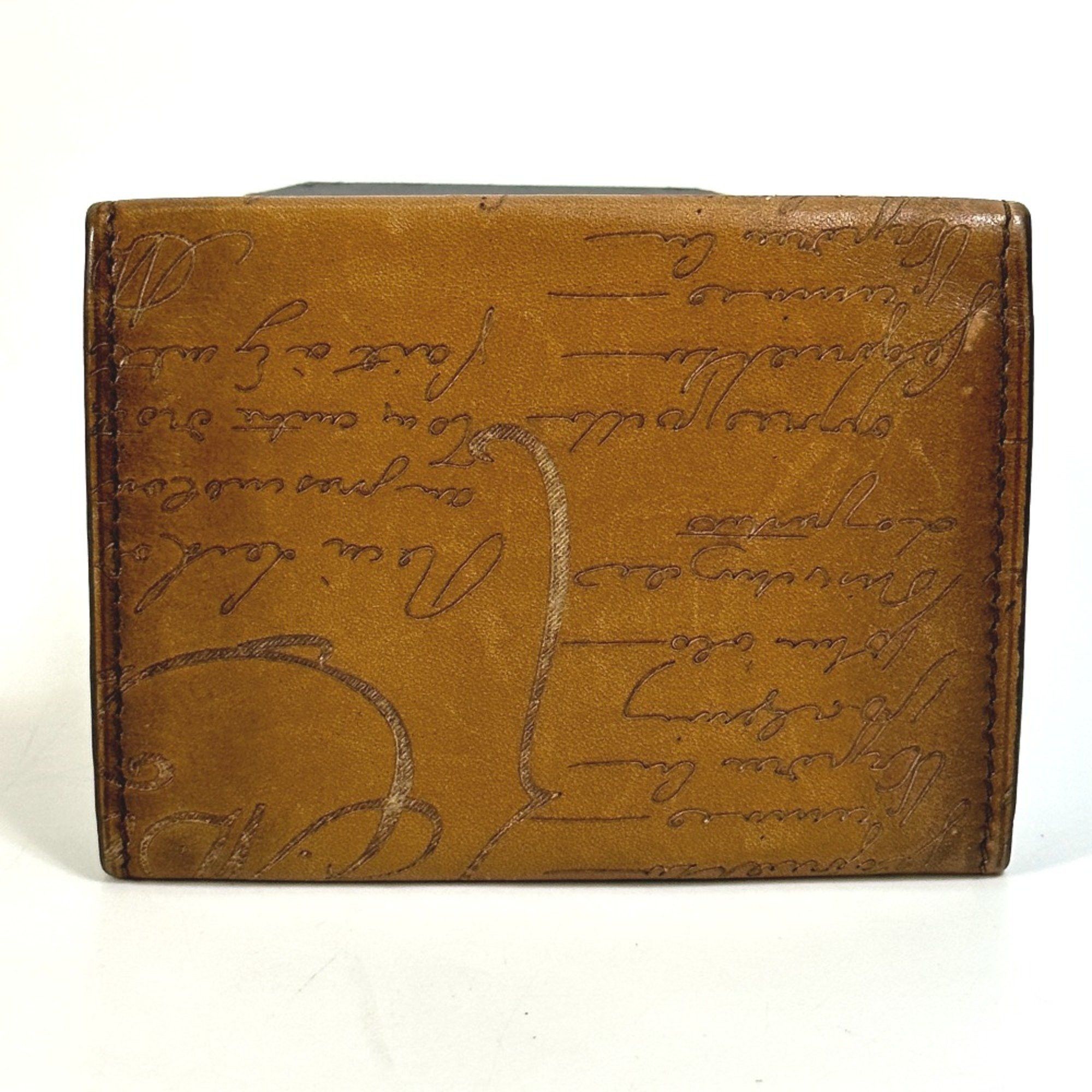 Berluti Berlutti Cali Graffiti name card holder Card Case Brown Size ONE SIZE - 2 Thumbnail