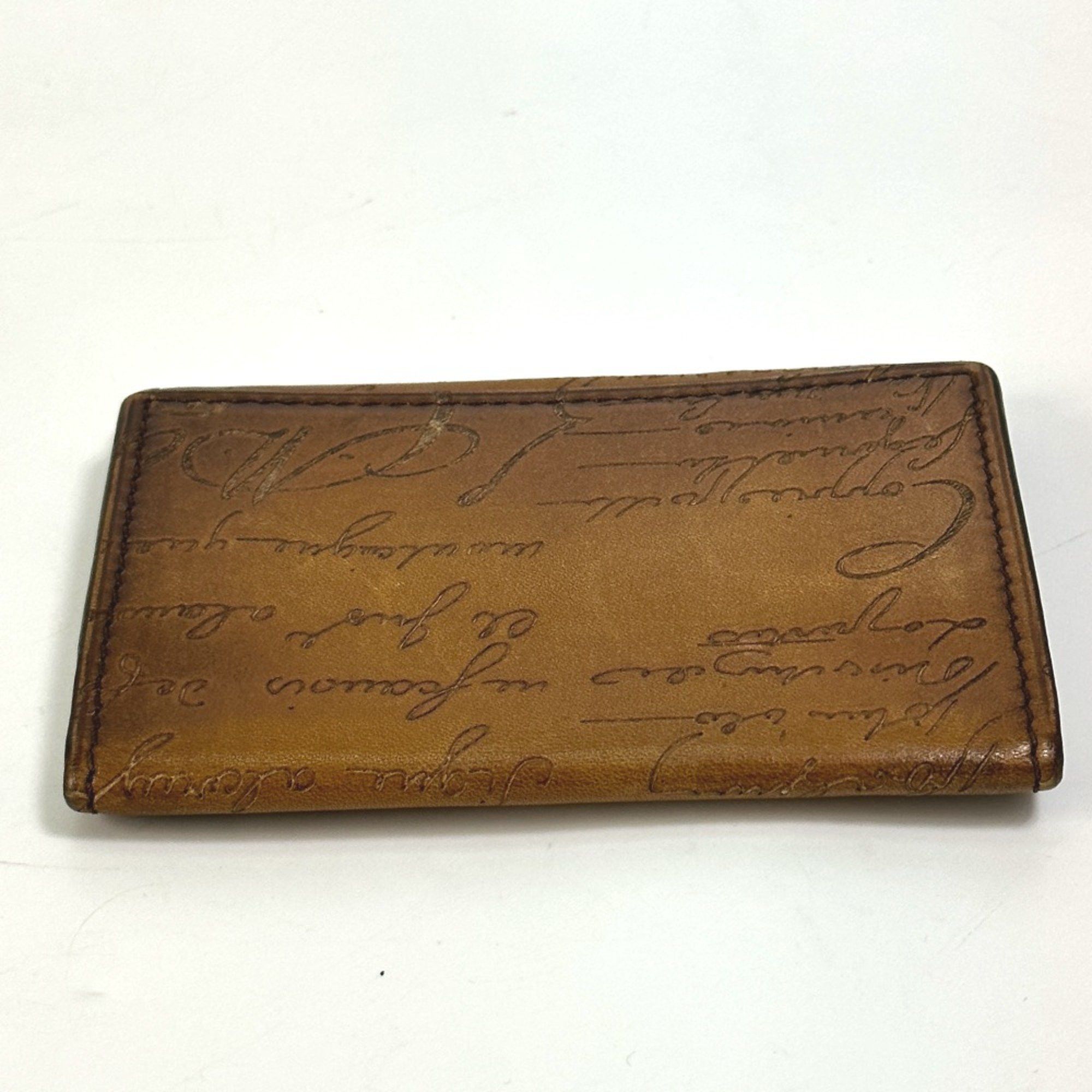 Berluti Berlutti Cali Graffiti name card holder Card Case Brown Size ONE SIZE - 6 Thumbnail