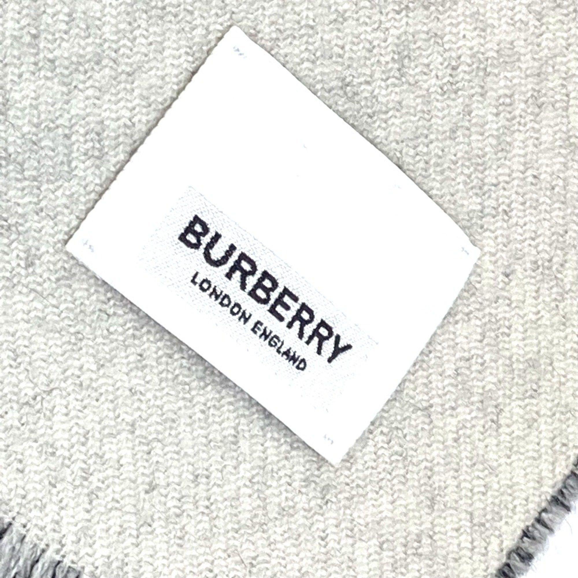 Burberry Burberry 80085081 fringe big logo Scarf Black WhiteBased Size ONE SIZE - 6 Thumbnail