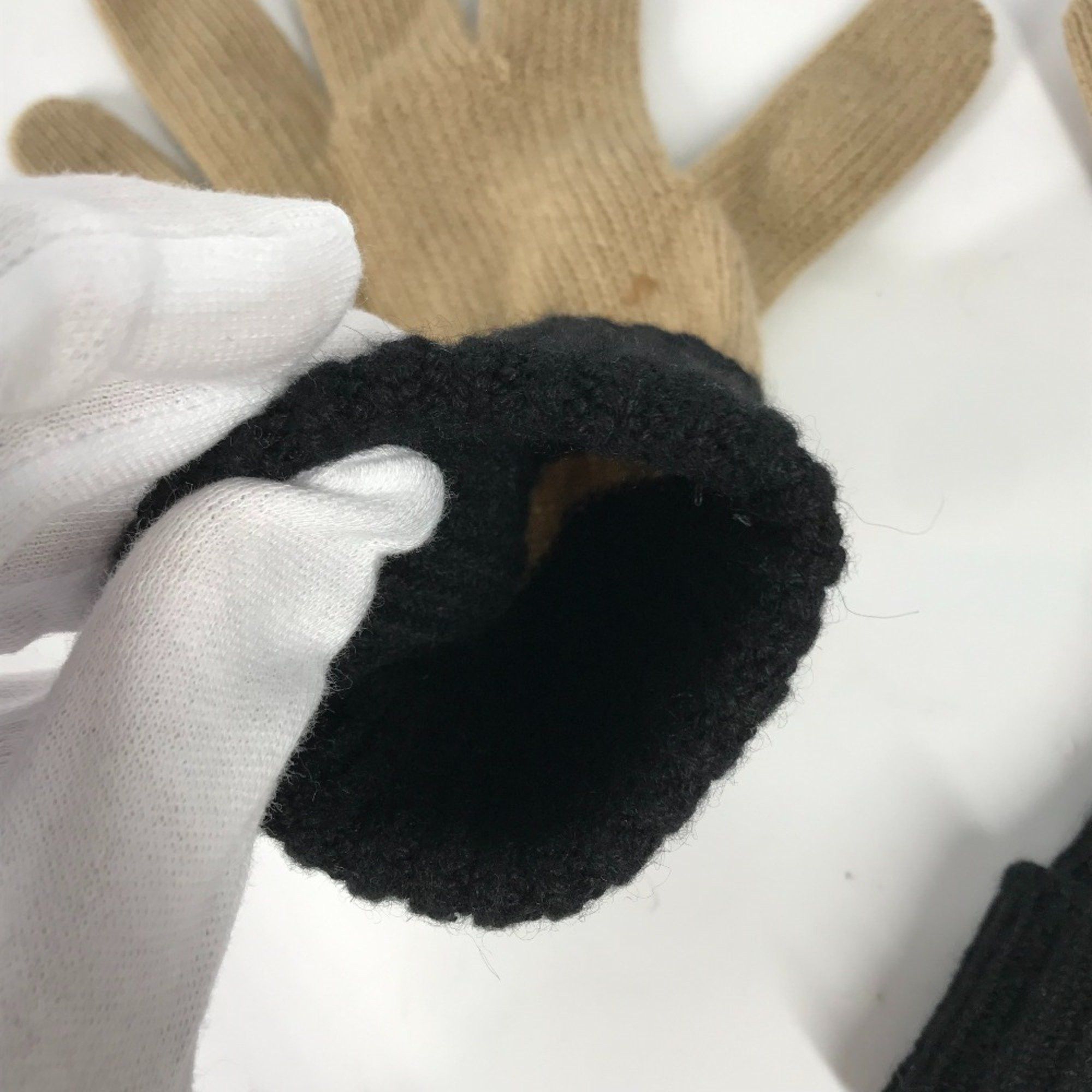 Burberry Burberry Bicolor Glove gloves Beige Black Size ONE SIZE - 10 Thumbnail