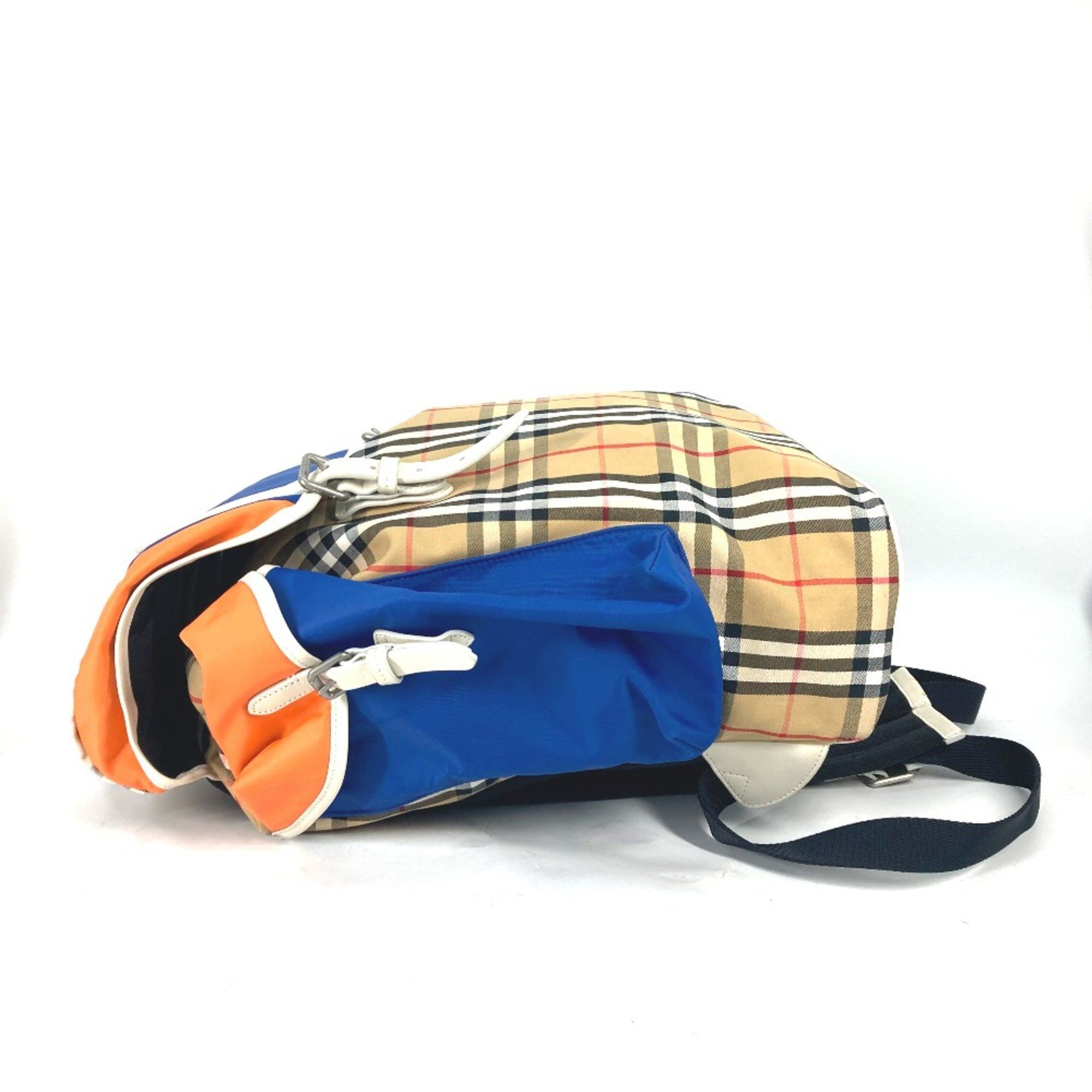 Burberry Burberry 4078448 Bag Backpack Backpack Beige Orange x blue Size ONE SIZE - 3 Thumbnail