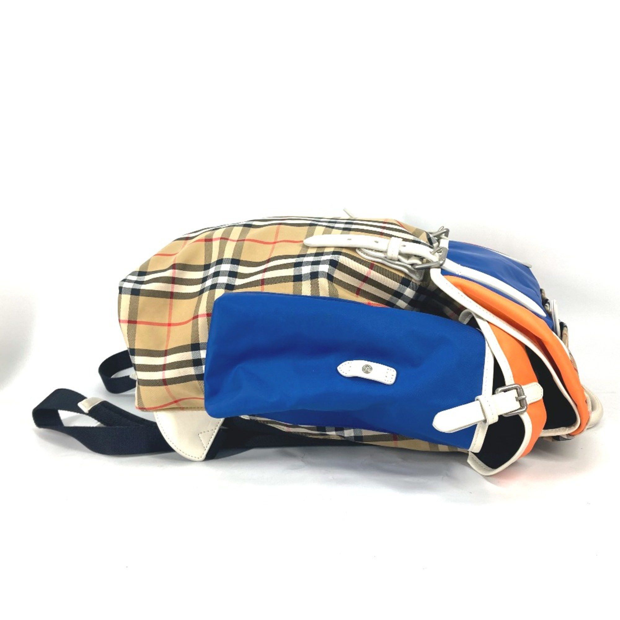 Burberry Burberry 4078448 Bag Backpack Backpack Beige Orange x blue Size ONE SIZE - 4 Thumbnail