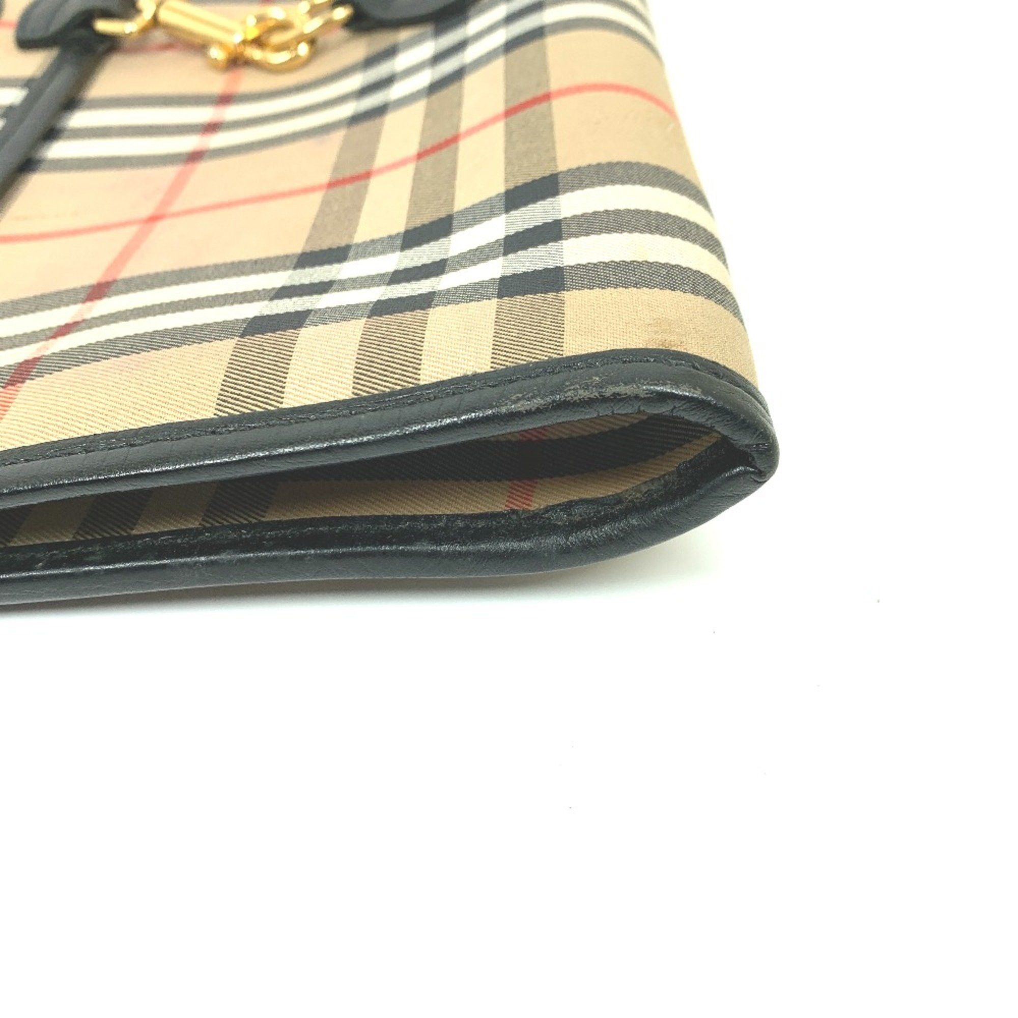 Burberry Burberry Check bag pouch Clutch bag Beige Size ONE SIZE - 10 Thumbnail