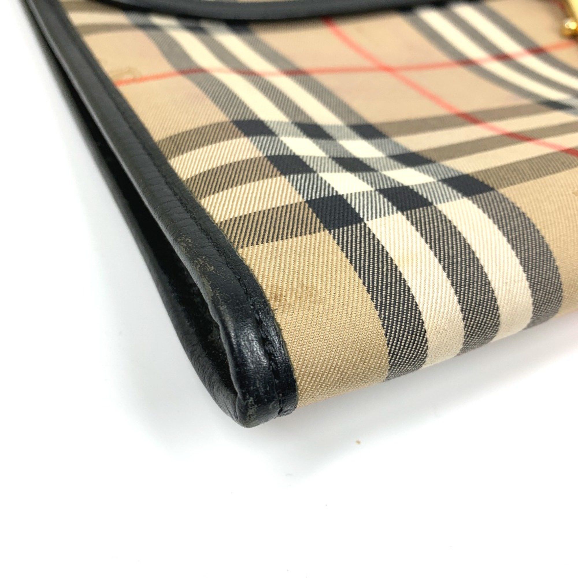 Burberry Burberry Check bag pouch Clutch bag Beige Size ONE SIZE - 4 Thumbnail