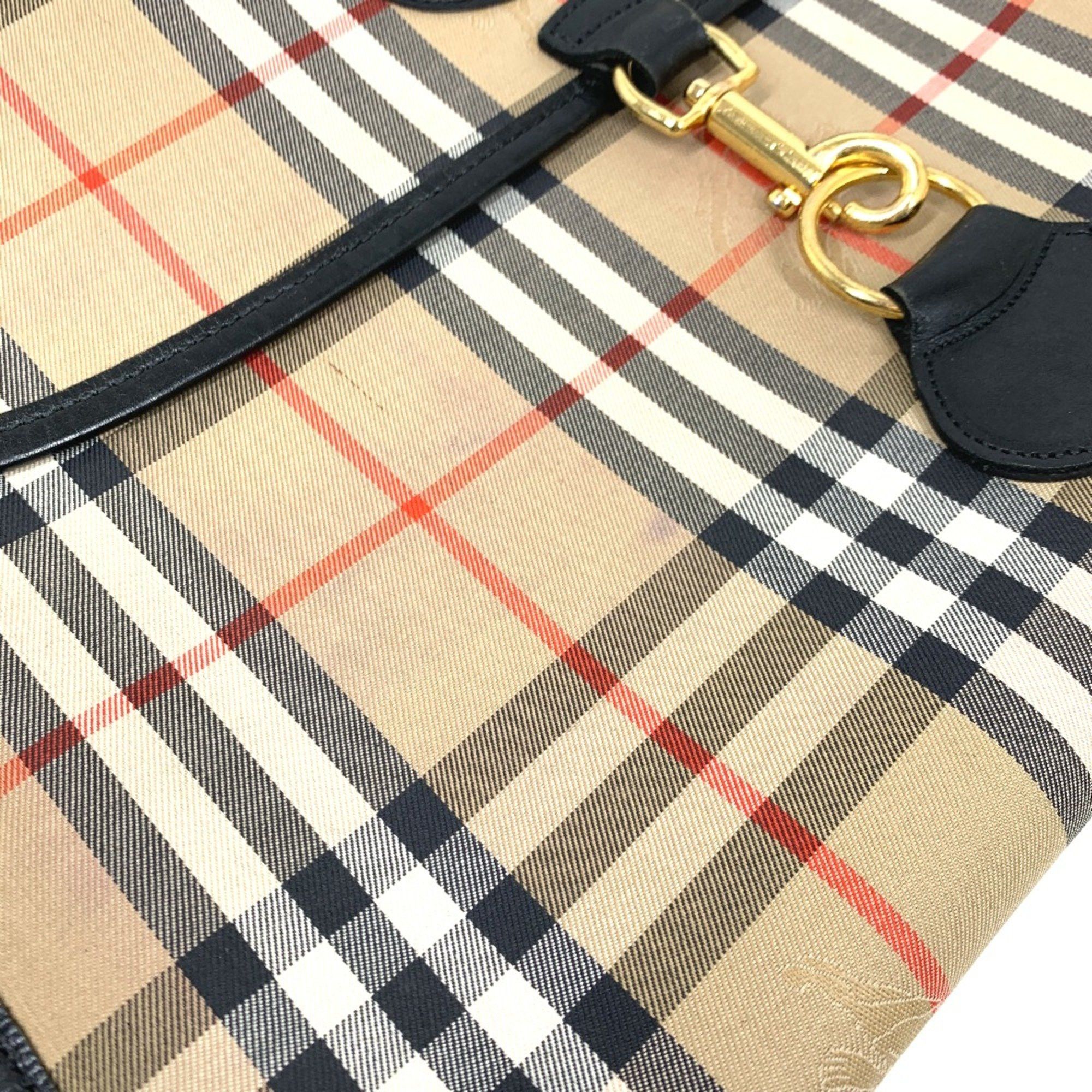 Burberry Burberry Check bag pouch Clutch bag Beige Size ONE SIZE - 7 Thumbnail