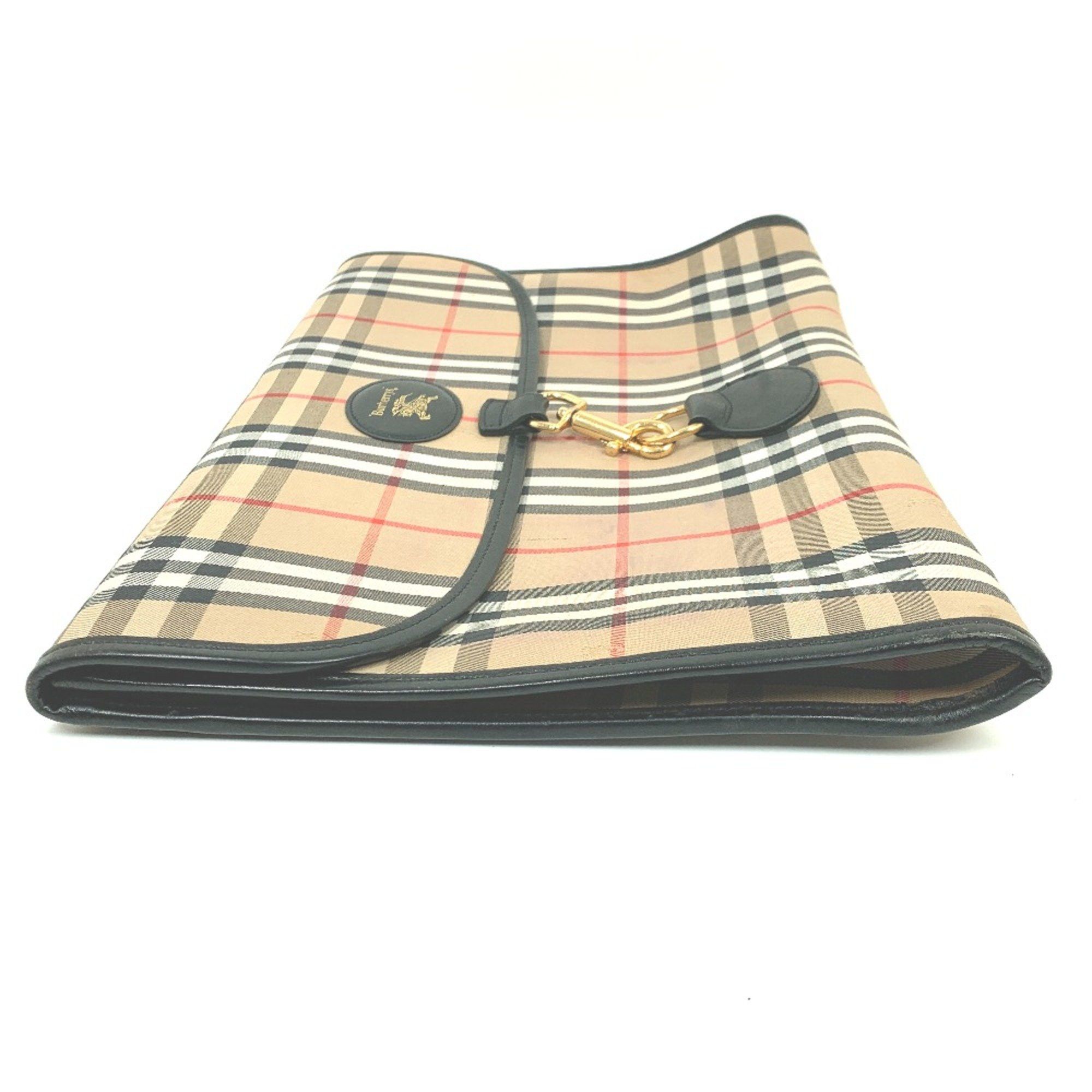 Burberry Burberry Check bag pouch Clutch bag Beige Size ONE SIZE - 9 Thumbnail