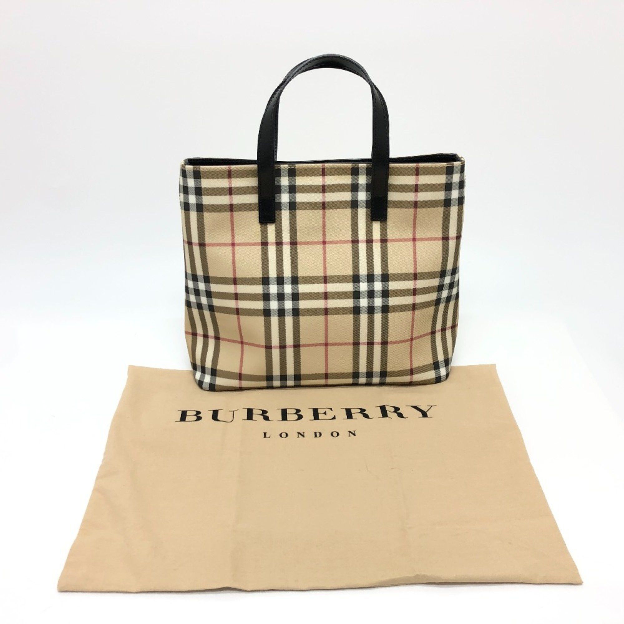Burberry Burberry check Bag Hand Bag Beige Red/Black Size ONE SIZE - 14 Thumbnail