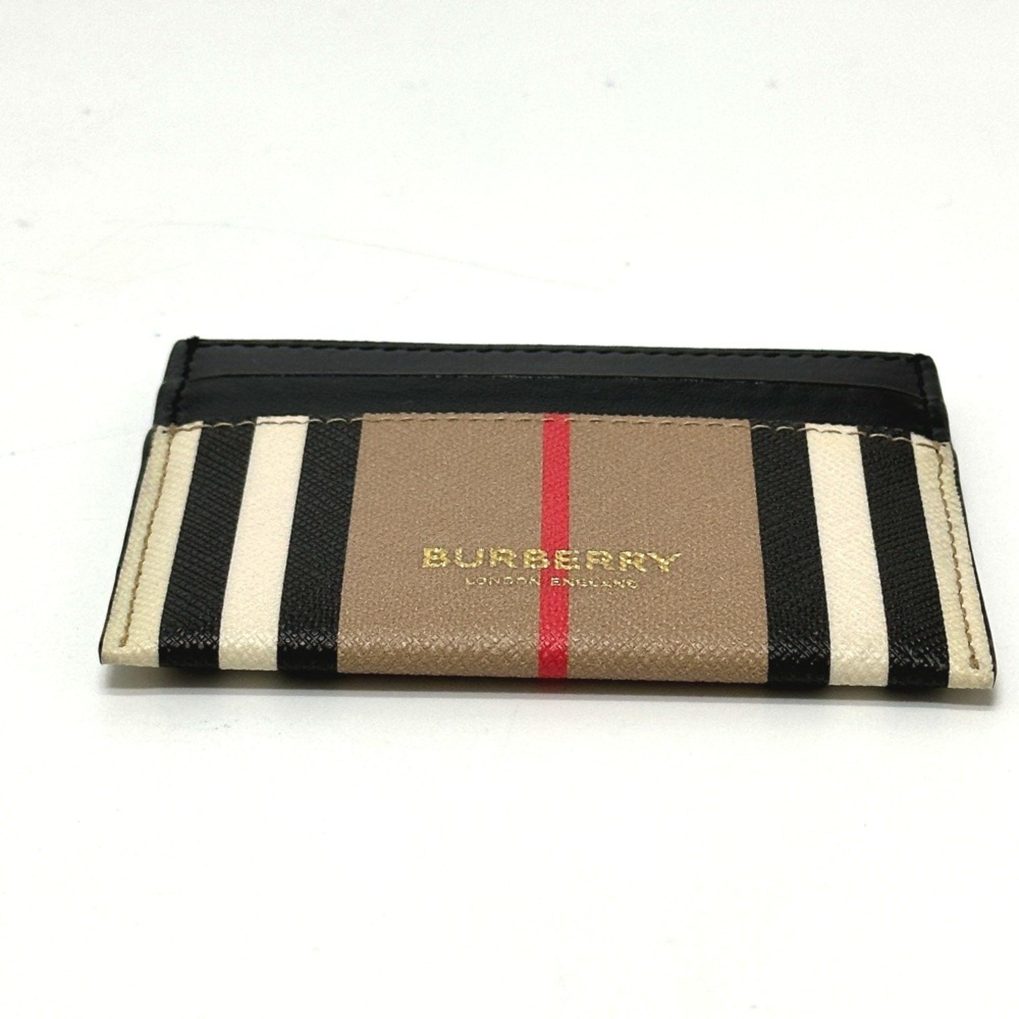 Burberry Burberry Business Card Holder Pass Case Card Case Beige Black Size ONE SIZE - 3 Thumbnail