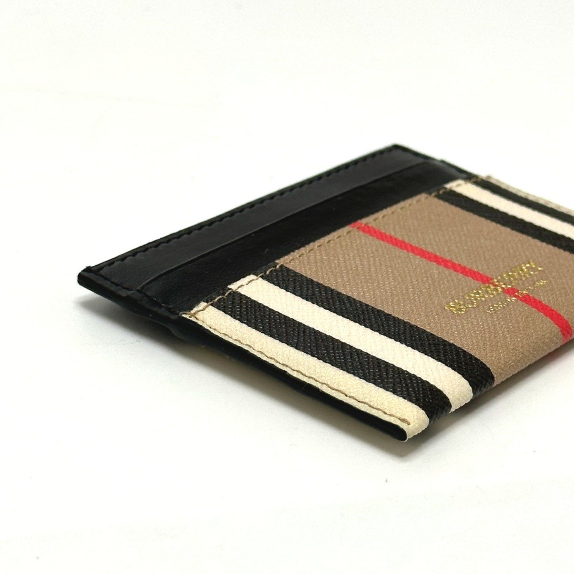 Burberry Burberry Business Card Holder Pass Case Card Case Beige Black Size ONE SIZE - 5 Thumbnail