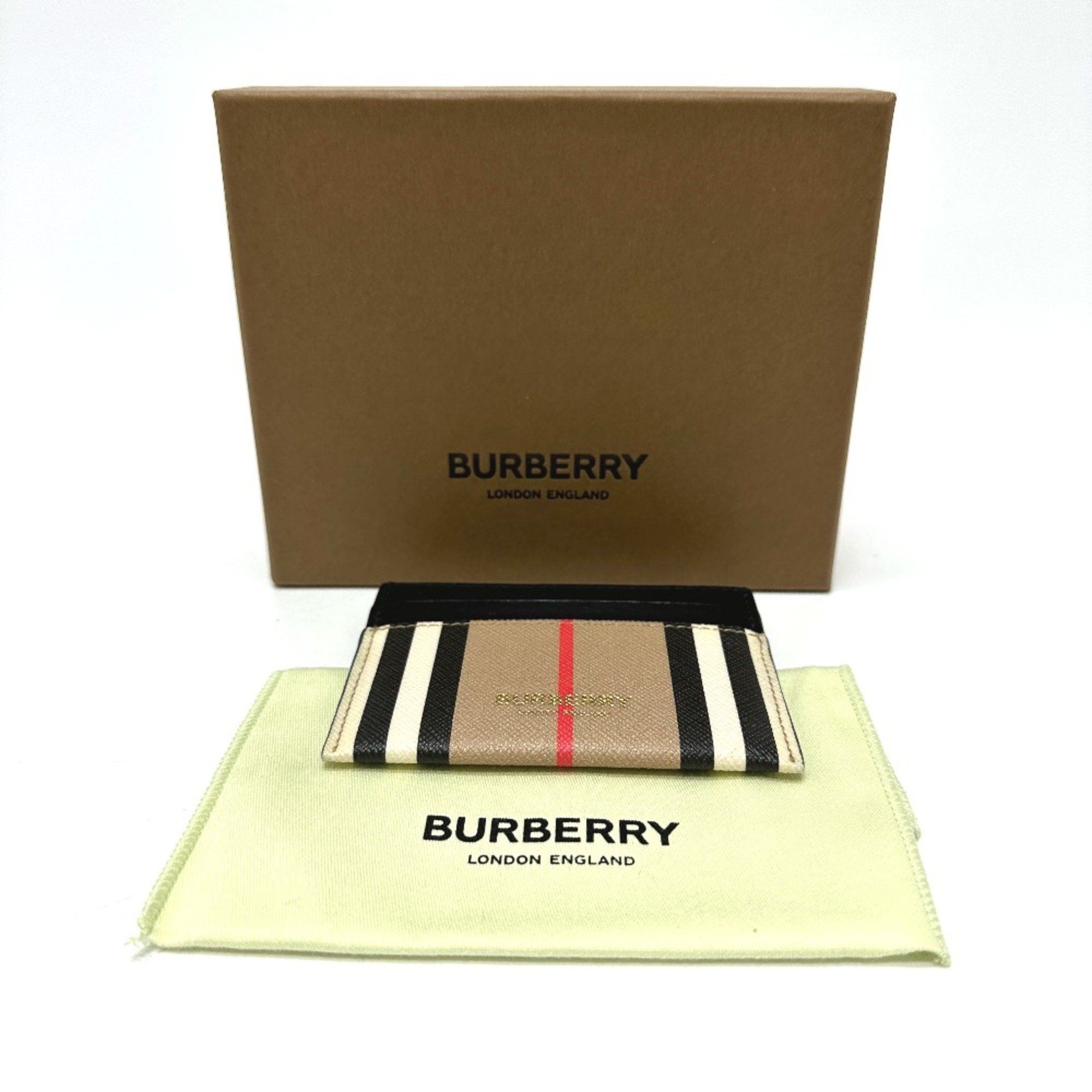 Burberry Burberry Business Card Holder Pass Case Card Case Beige Black Size ONE SIZE - 11 Thumbnail