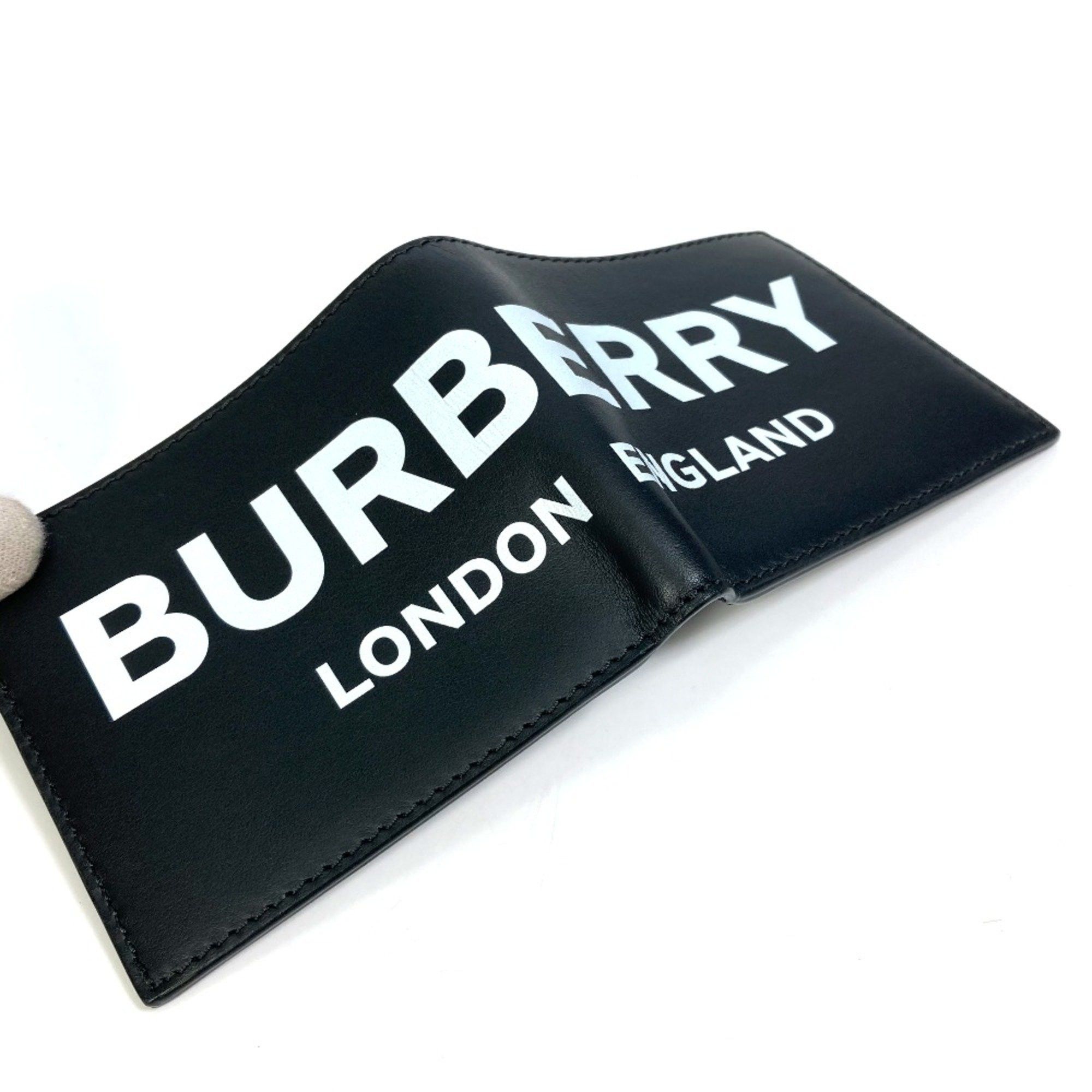 Burberry Burberry 8013919 logo Bill Compartment Folded wallet Black Size ONE SIZE - 10 Thumbnail