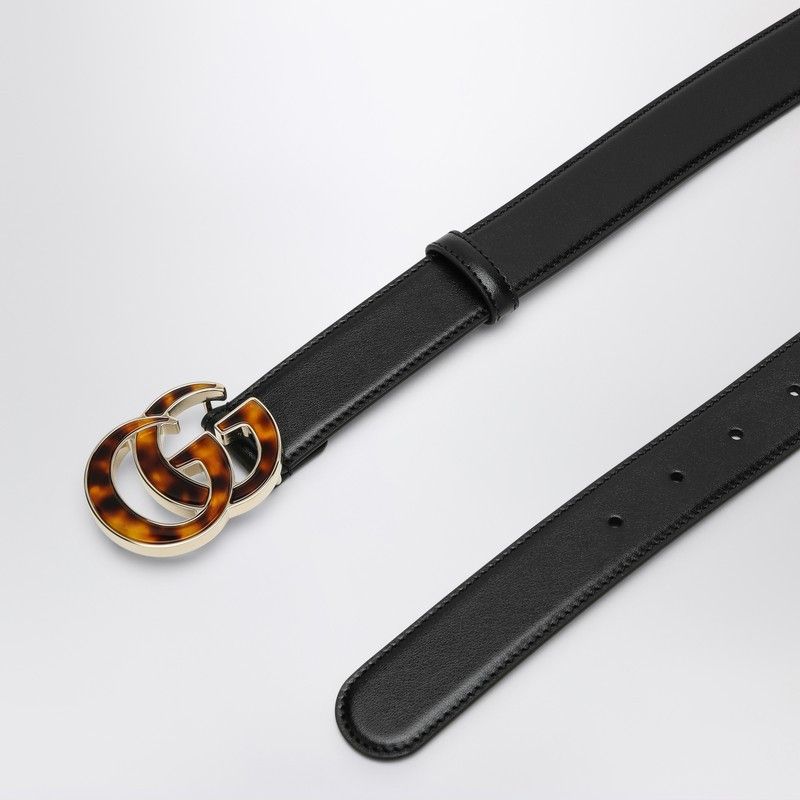 Gucci Gucci Black Belt With Tortoiseshell Gg Size ONE SIZE - 3 Thumbnail