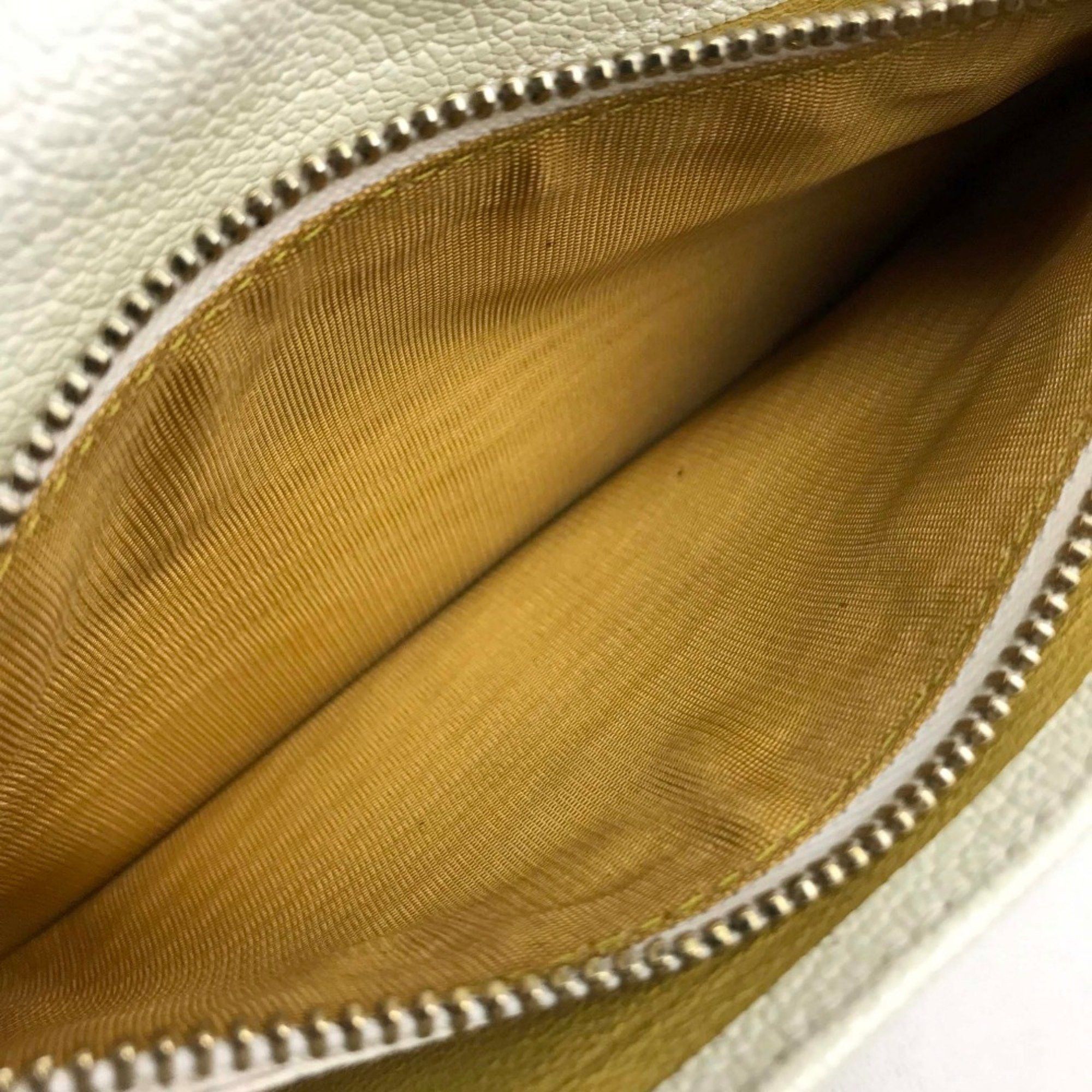Bvlgari Bvlgari goat leather cowhide Double Snap long wallet tri-fold Long Wallet White Size ONE SIZE - 9 Thumbnail