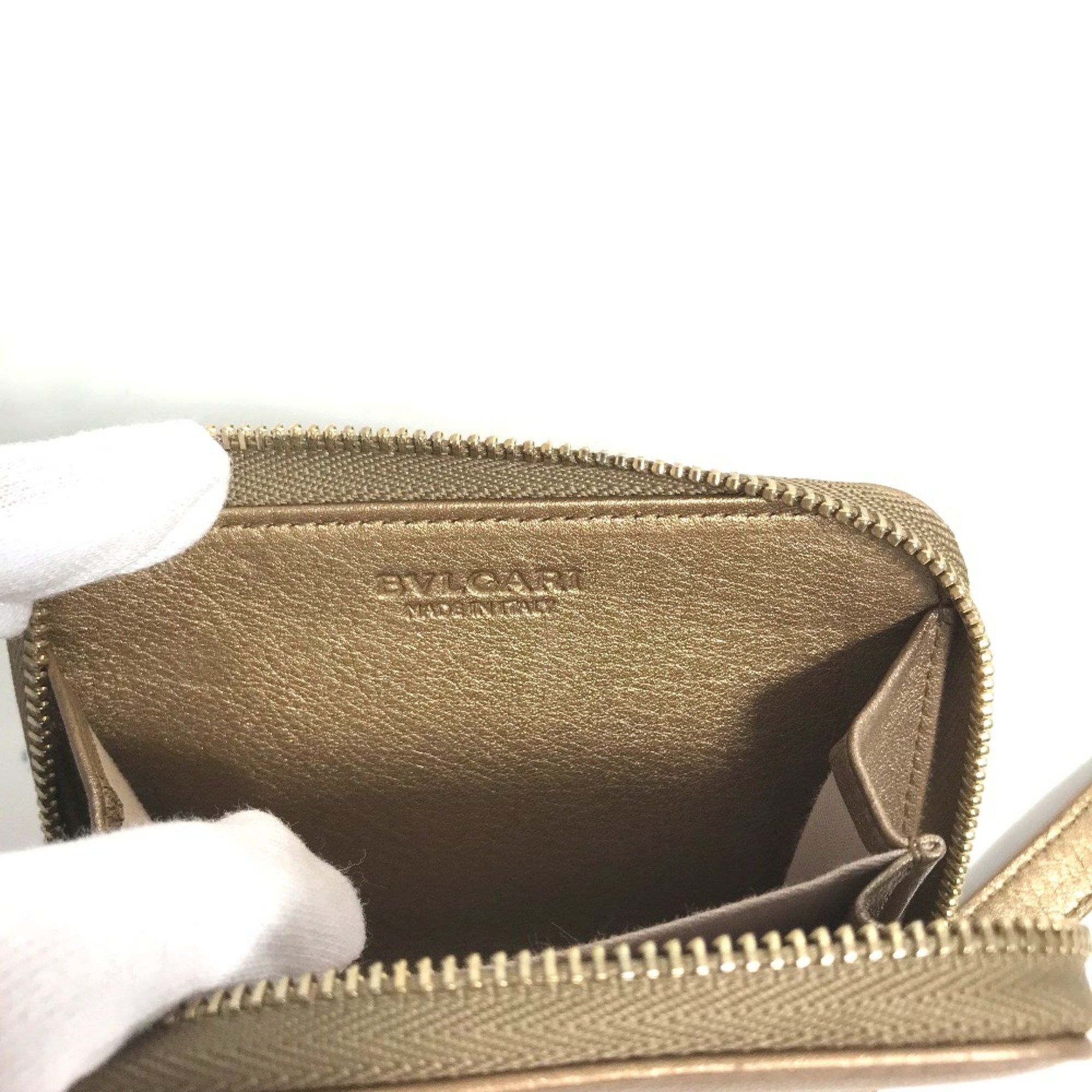 Bvlgari Bvlgari Coin Compartment Wallet coin purse Gold Size ONE SIZE - 7 Thumbnail