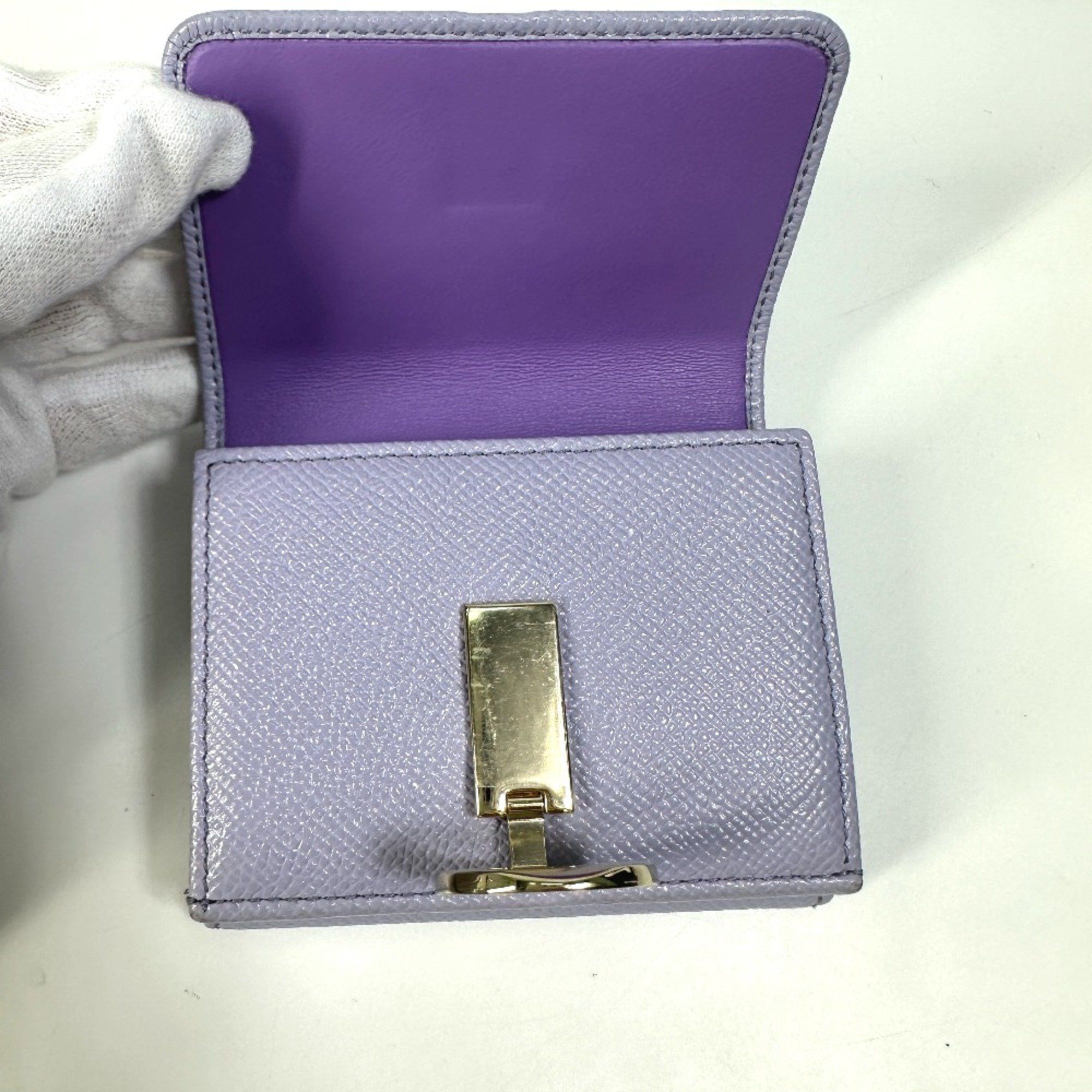 Bvlgari Bvlgari Compact Trifold wallet purple SilverHardware Size ONE SIZE - 9 Thumbnail