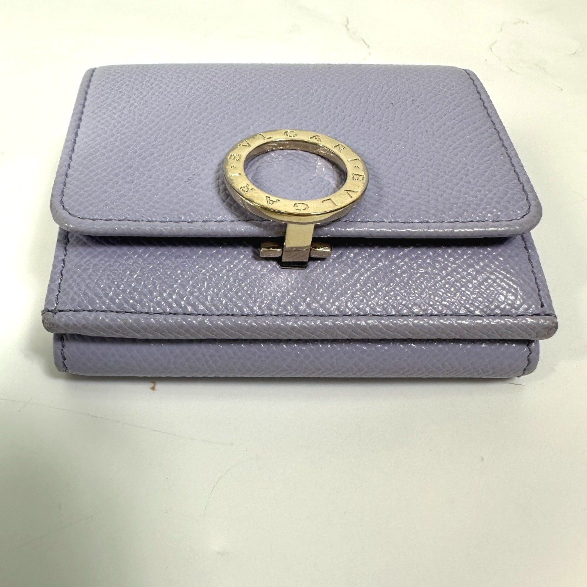 Bvlgari Bvlgari Compact Trifold wallet purple SilverHardware Size ONE SIZE - 6 Thumbnail