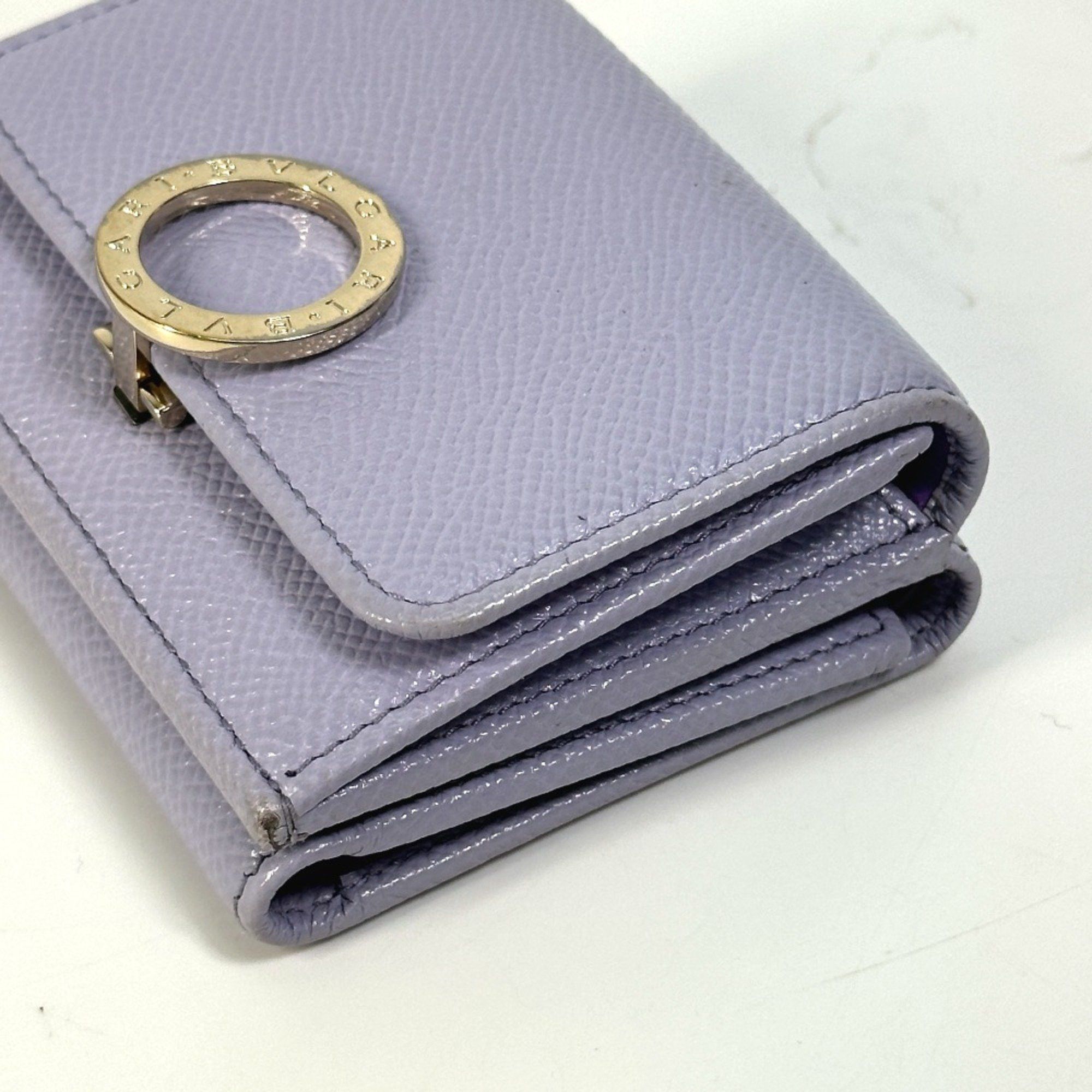 Bvlgari Bvlgari Compact Trifold wallet purple SilverHardware Size ONE SIZE - 4 Thumbnail