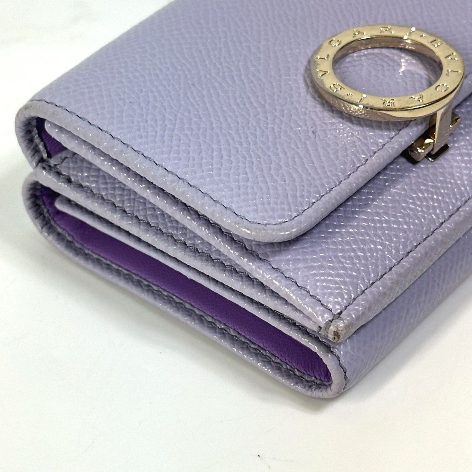 Bvlgari Bvlgari Compact Trifold wallet purple SilverHardware Size ONE SIZE - 3 Thumbnail