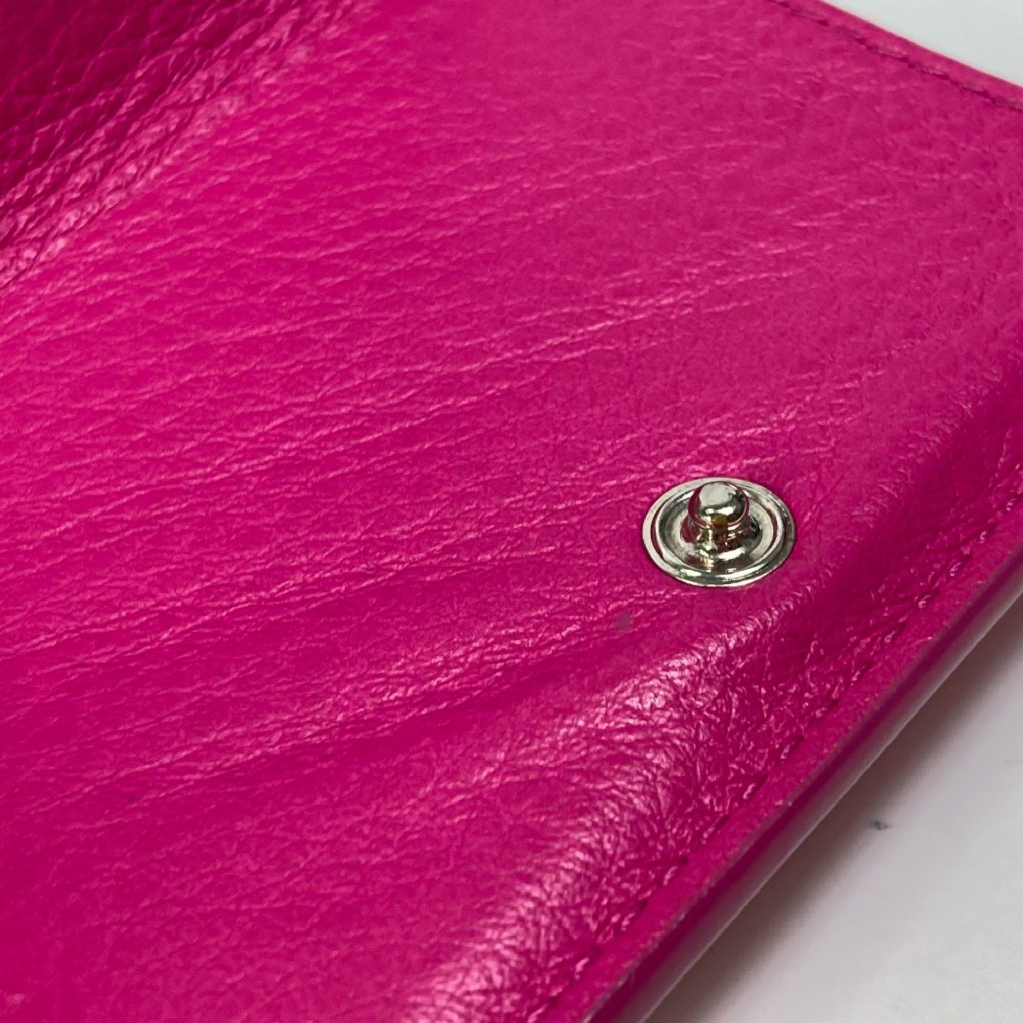 Balenciaga Balenciaga 391446 logo Compact wallet Trifold wallet pink White Size ONE SIZE - 11 Thumbnail