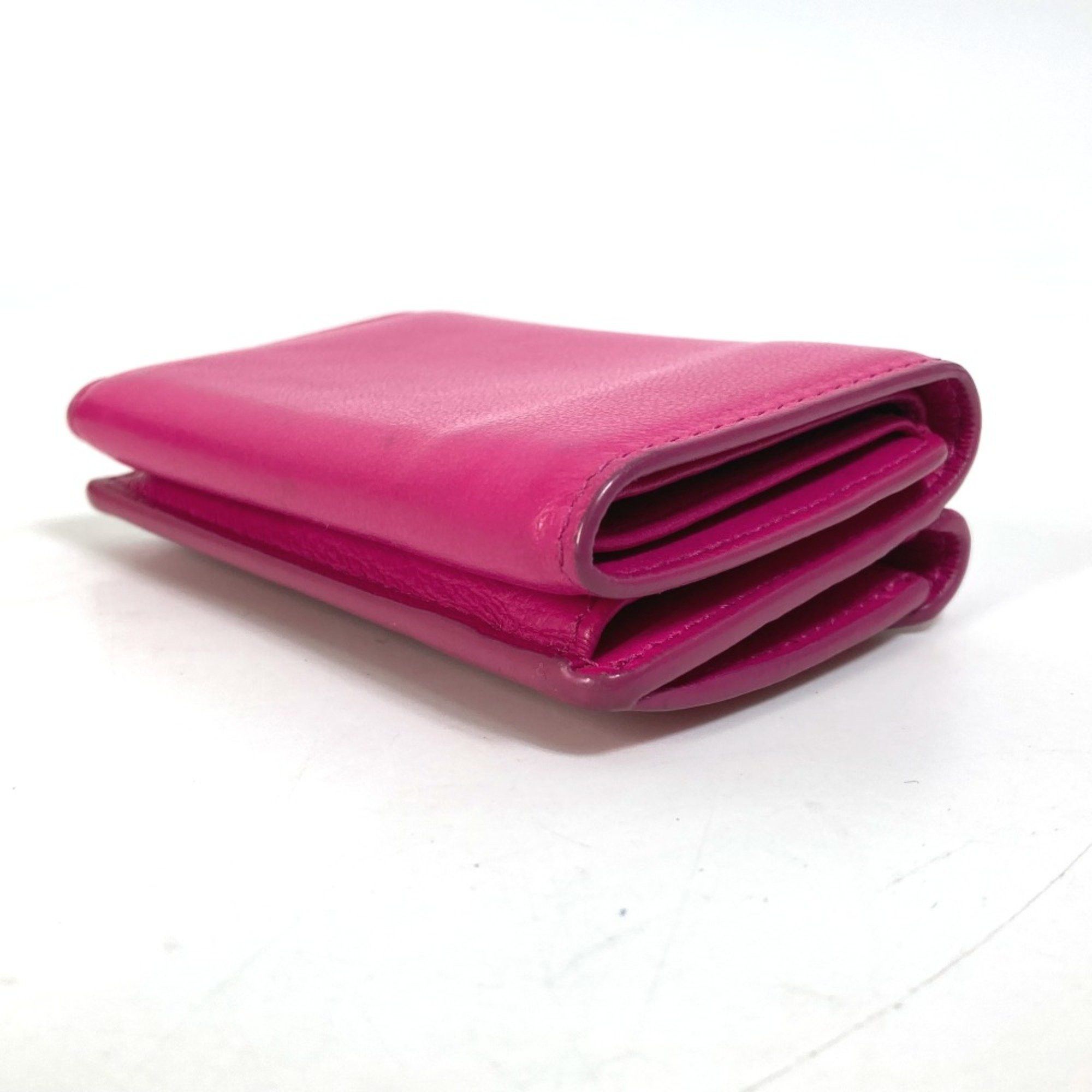Balenciaga Balenciaga 391446 logo Compact wallet Trifold wallet pink White Size ONE SIZE - 4 Thumbnail