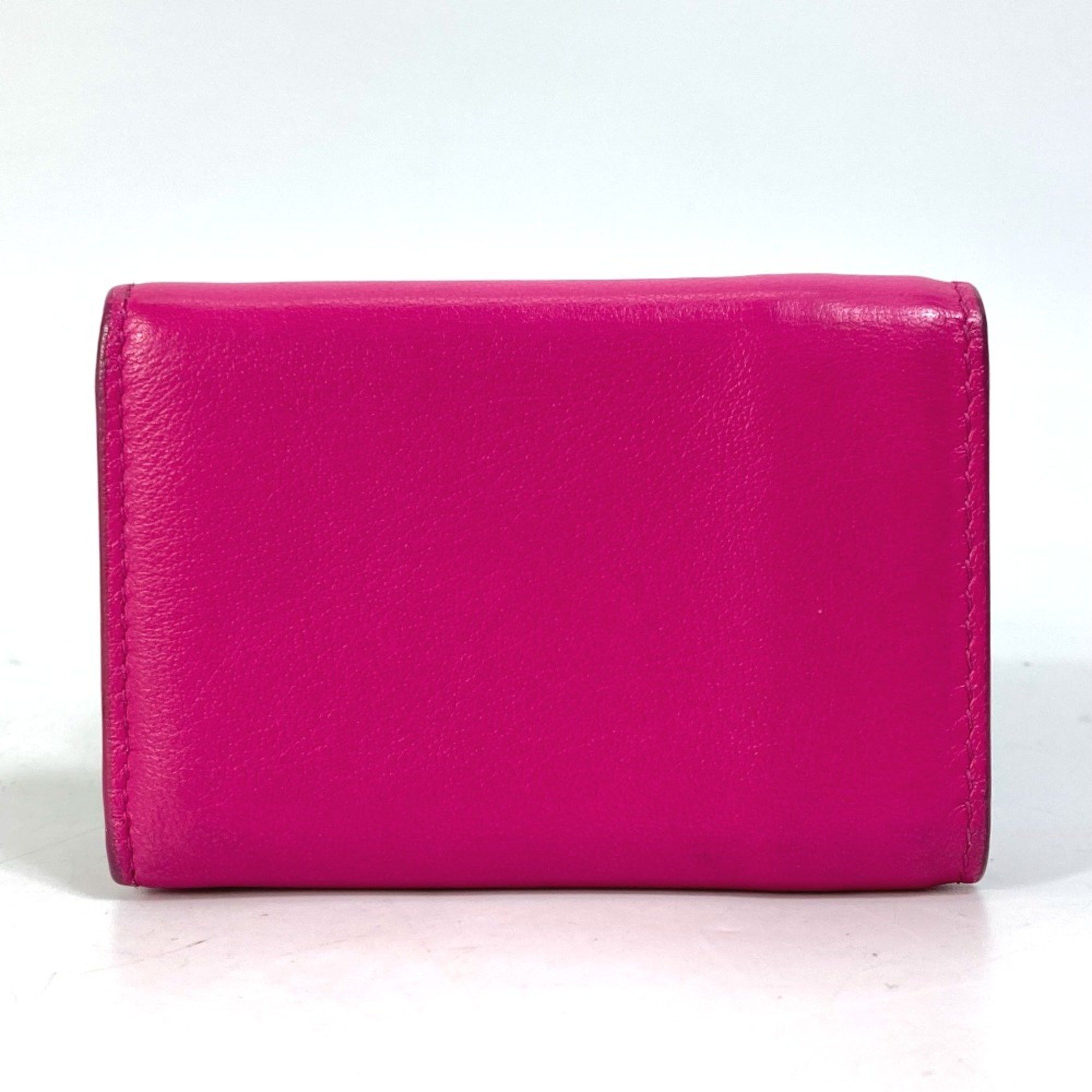 Balenciaga Balenciaga 391446 logo Compact wallet Trifold wallet pink White Size ONE SIZE - 2 Thumbnail