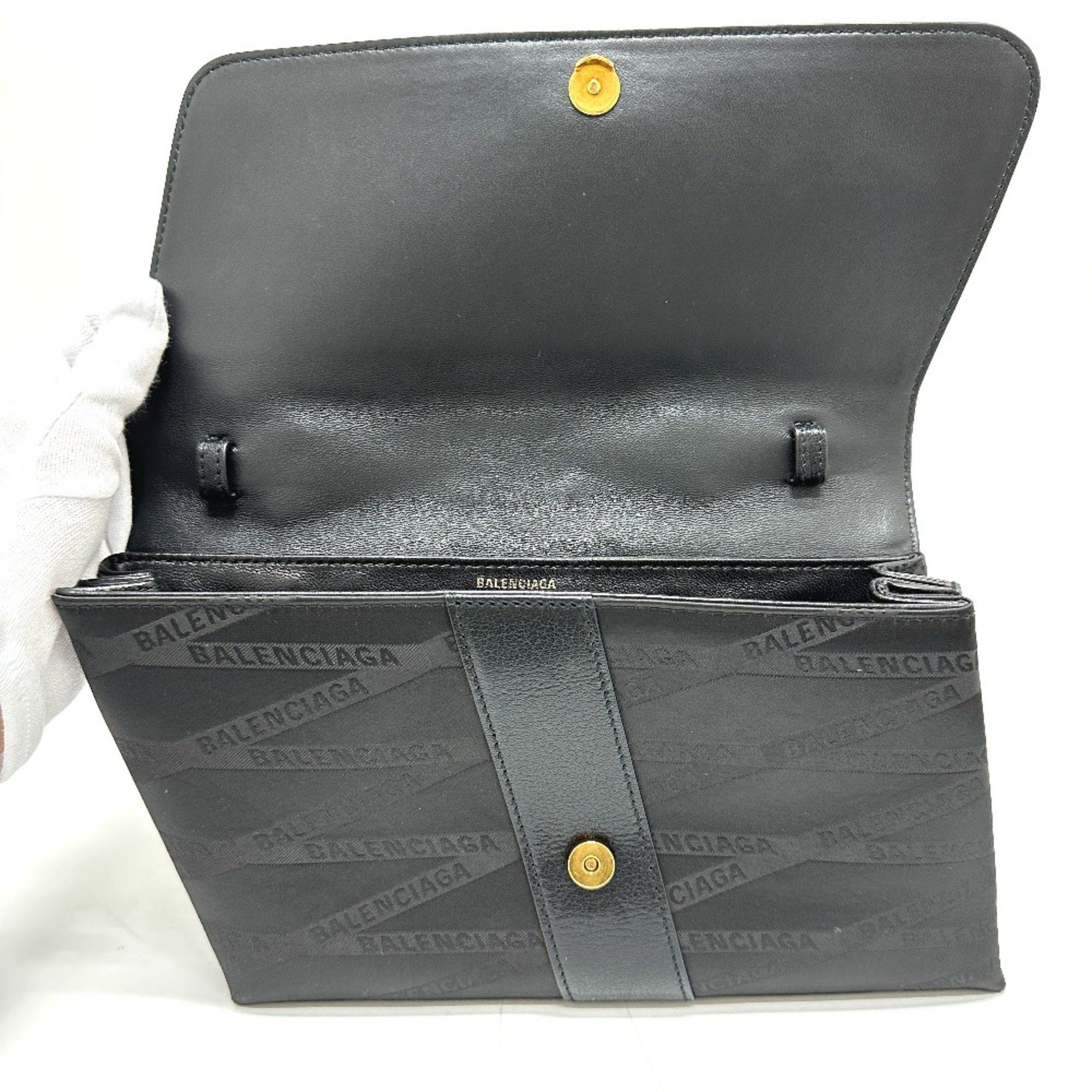 Balenciaga Balenciaga 580161 logo 2WAY bag Shoulder Bag Black Size ONE SIZE - 8 Thumbnail