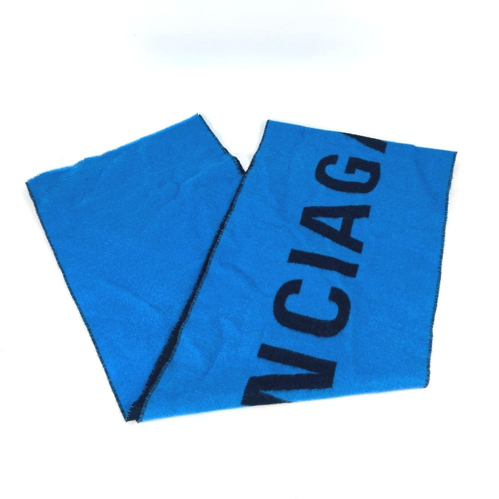 Balenciaga Balenciaga Bicolor Scarf blue Black Size ONE SIZE - 2 Thumbnail