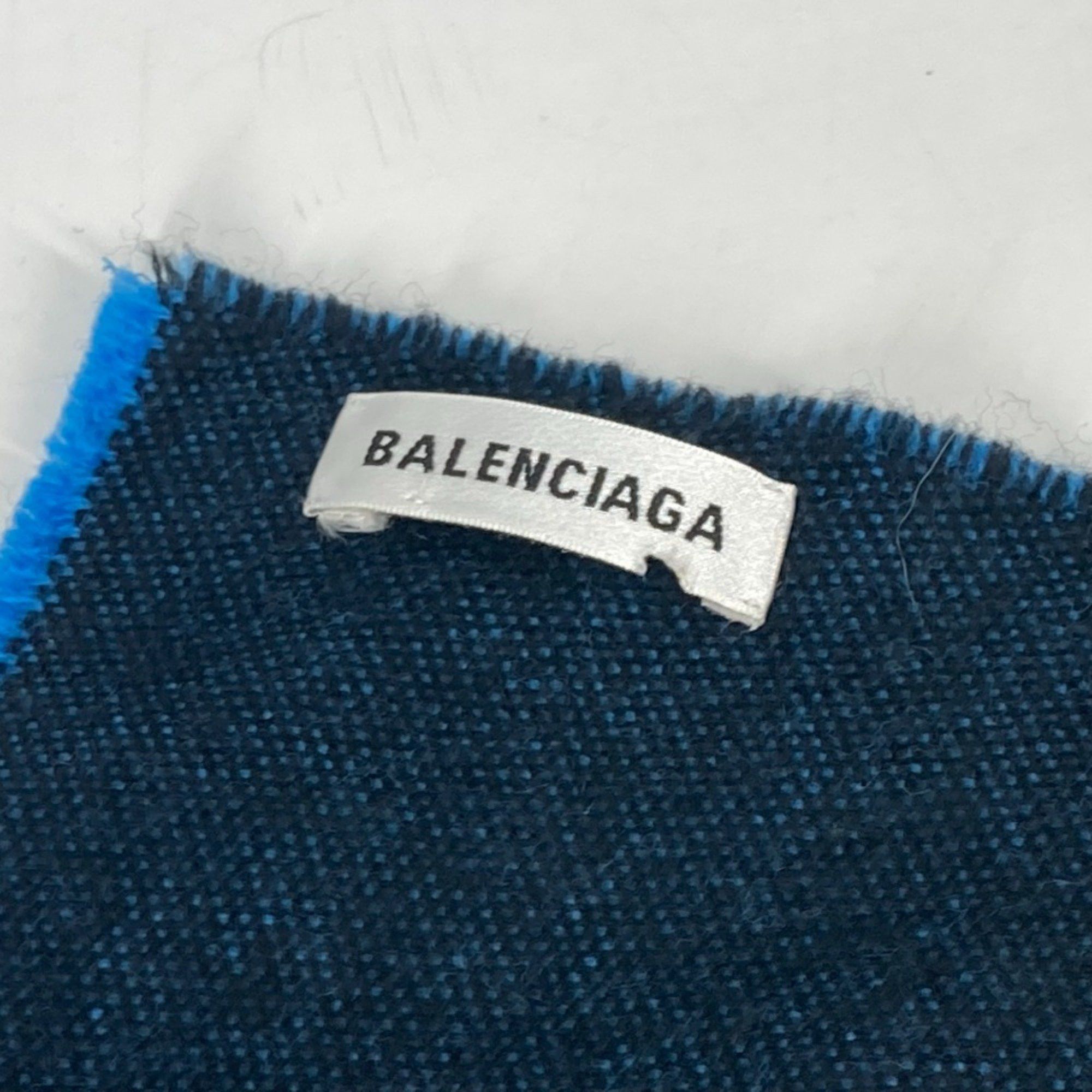 Balenciaga Balenciaga Bicolor Scarf blue Black Size ONE SIZE - 7 Thumbnail